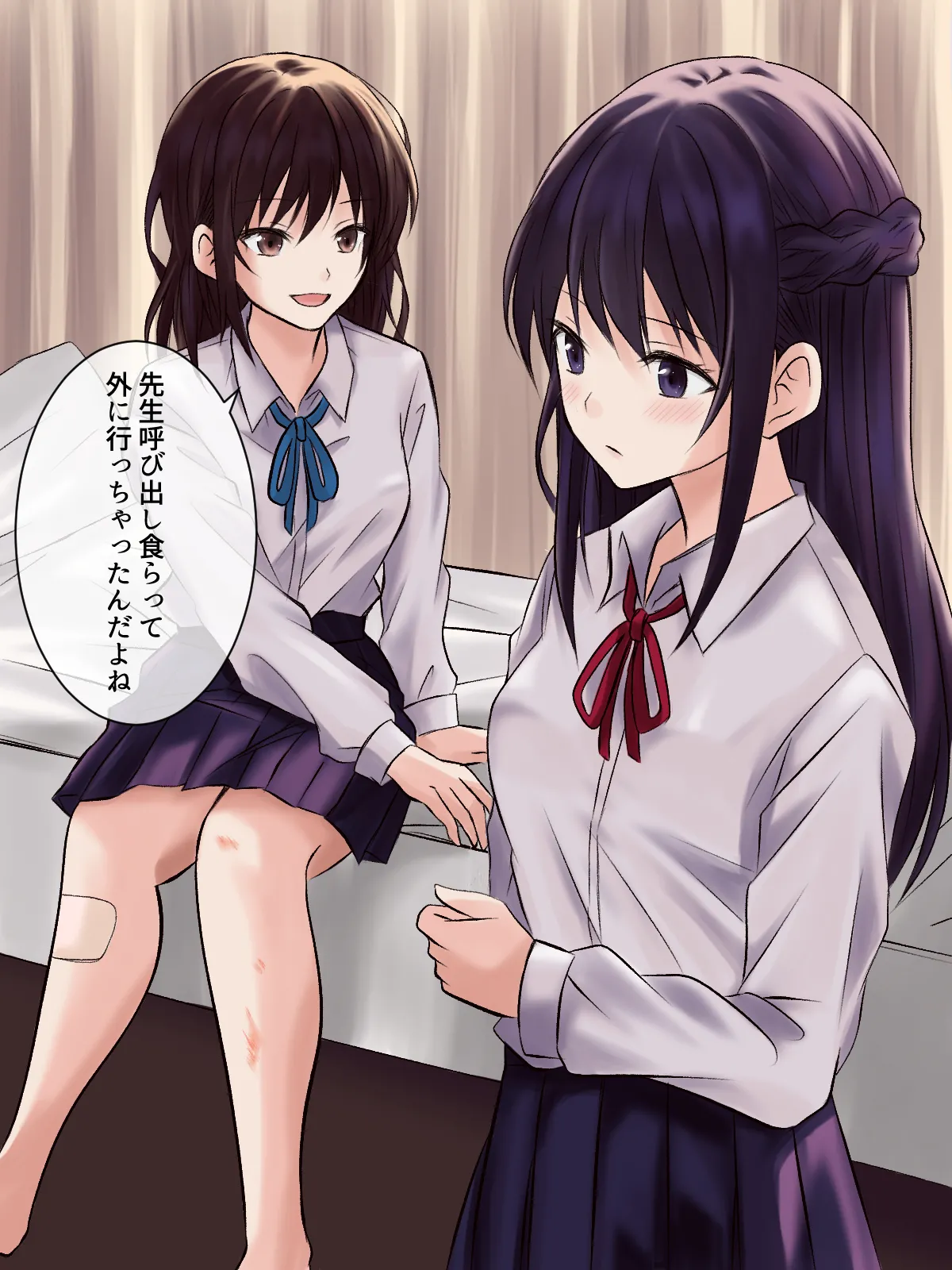 憧れの先輩と保健室で百合エッチ Page.6