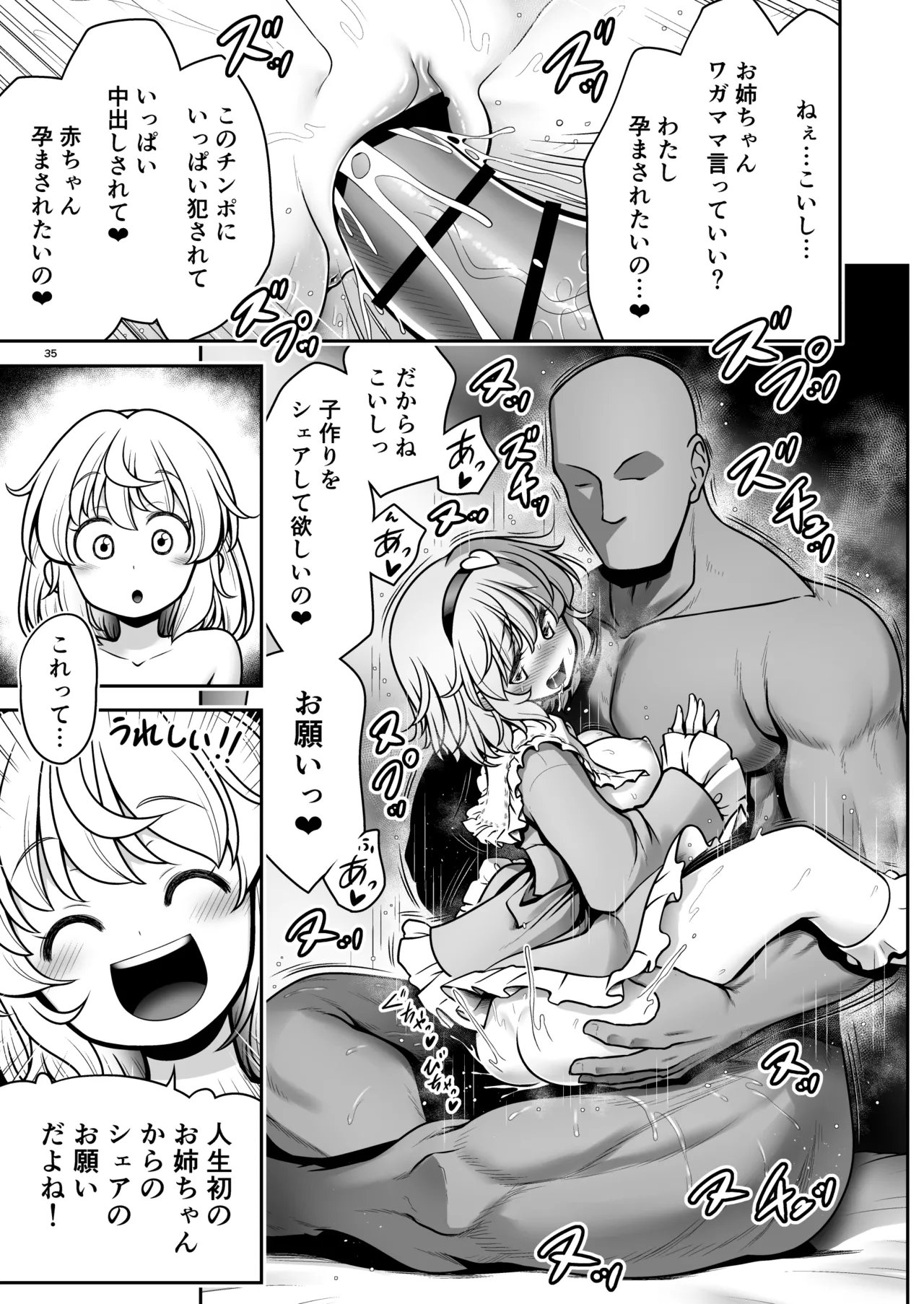 生ハメSEXをなんで姉妹シェアしちゃダメなの Page.35
