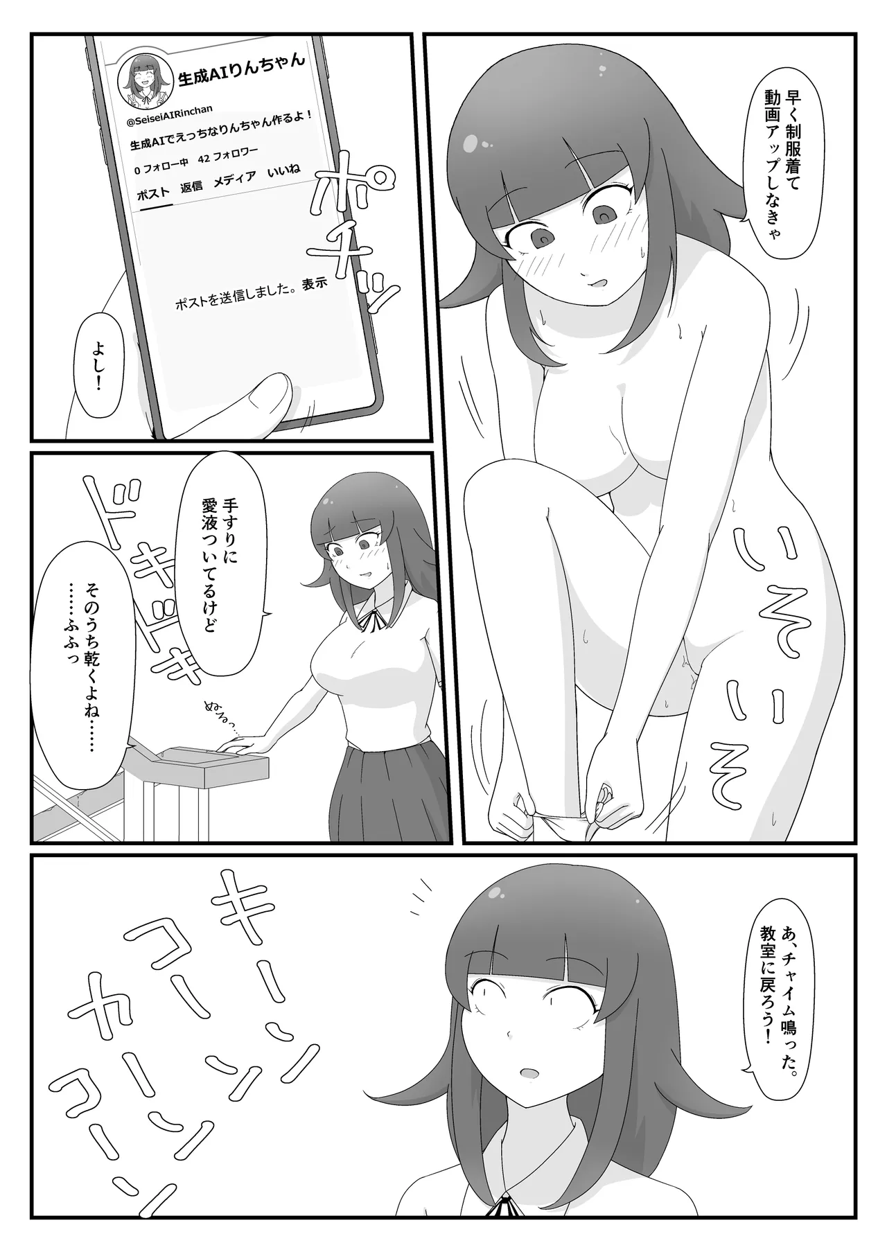 裏アカ偽装AI露出～AIマーク付ければバレない！?～ Page.17