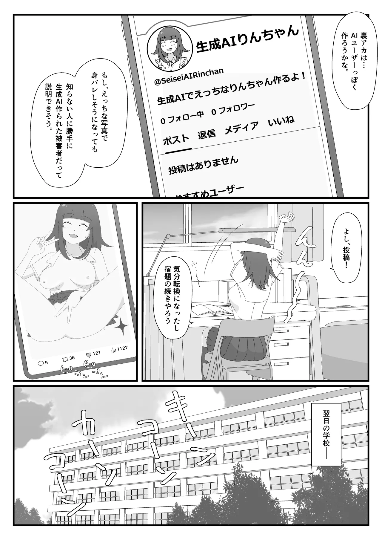 裏アカ偽装AI露出～AIマーク付ければバレない！?～ Page.5