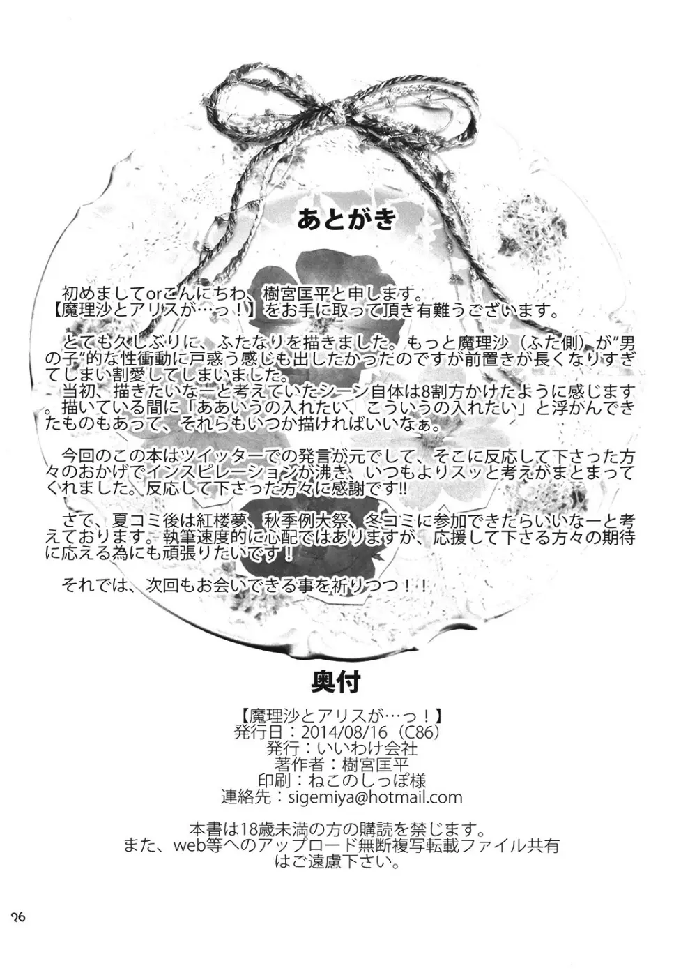 魔理沙とアリスが…っ! Page.25