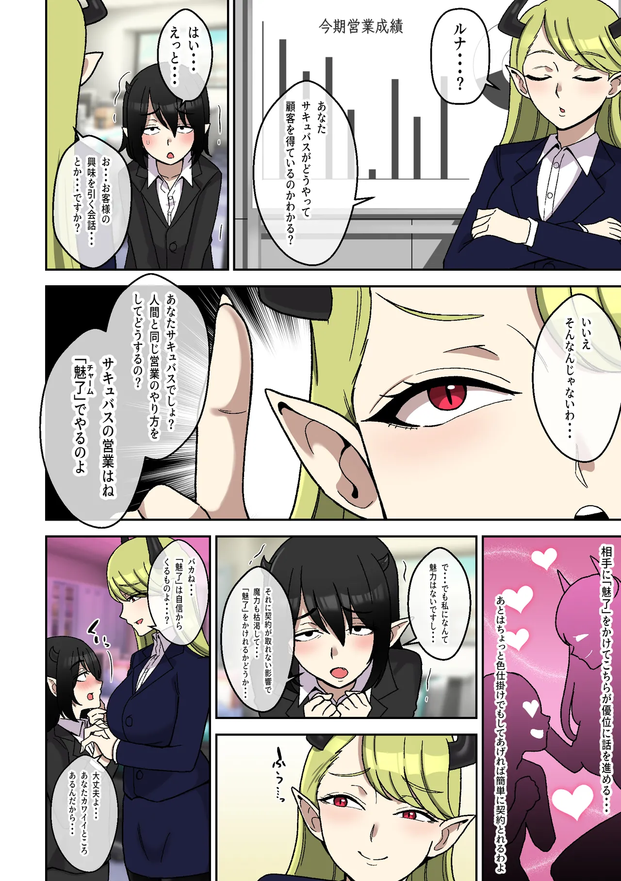 営業下手な地味顔サキュバスを助けたらでかムチになって契約するまで搾精された話 Page.17