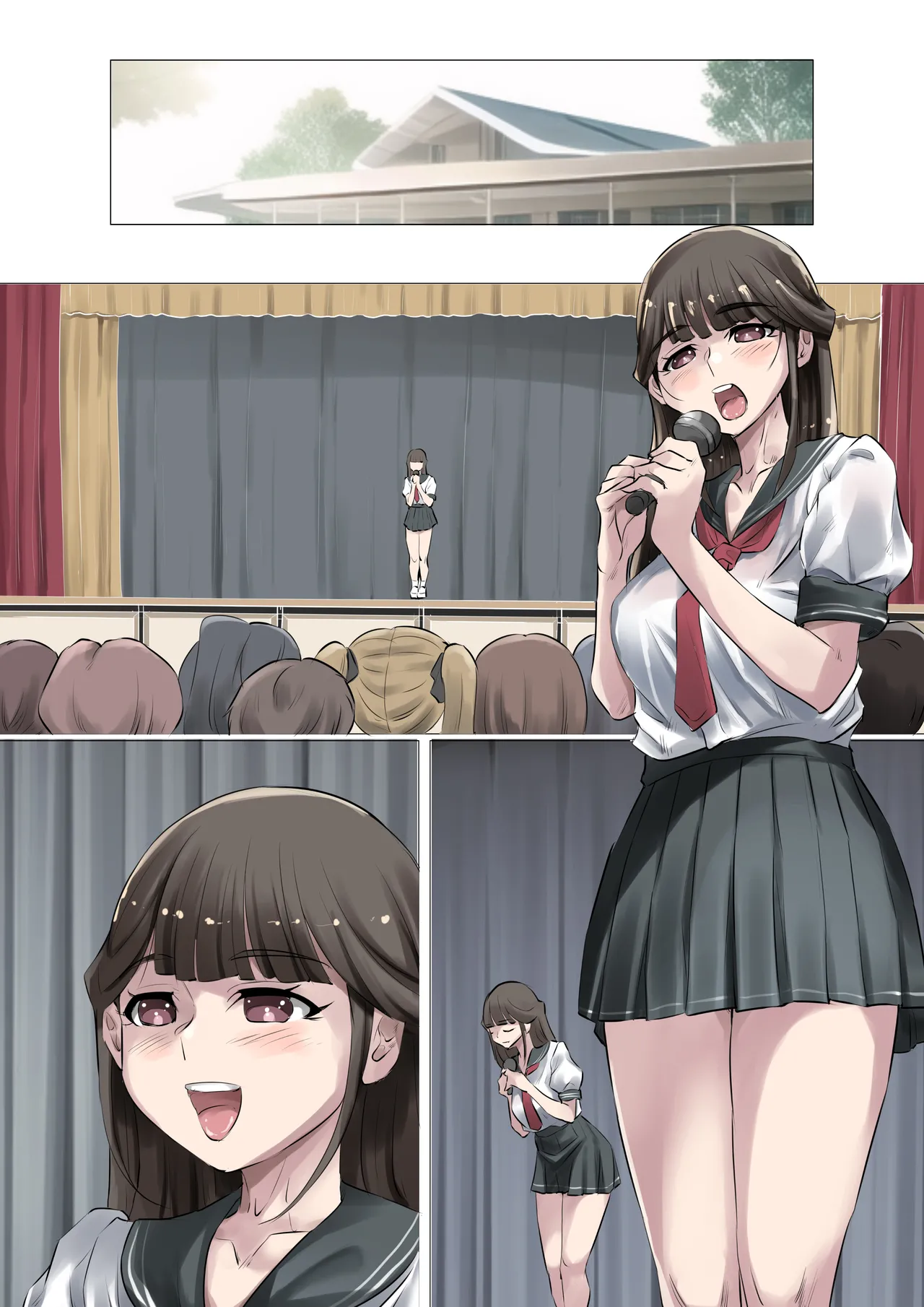 清楚で巨乳なお嬢様はおじさんチンポ大好き【おほ声ど痴女娘】 Page.55