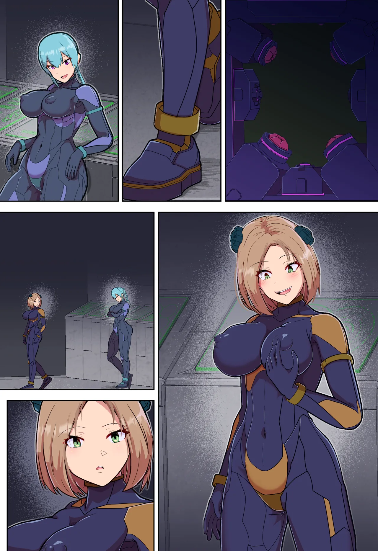 悪堕ちヒロインのふたなりチンポに彼女がNTRて戦闘員にされる話 Page.41