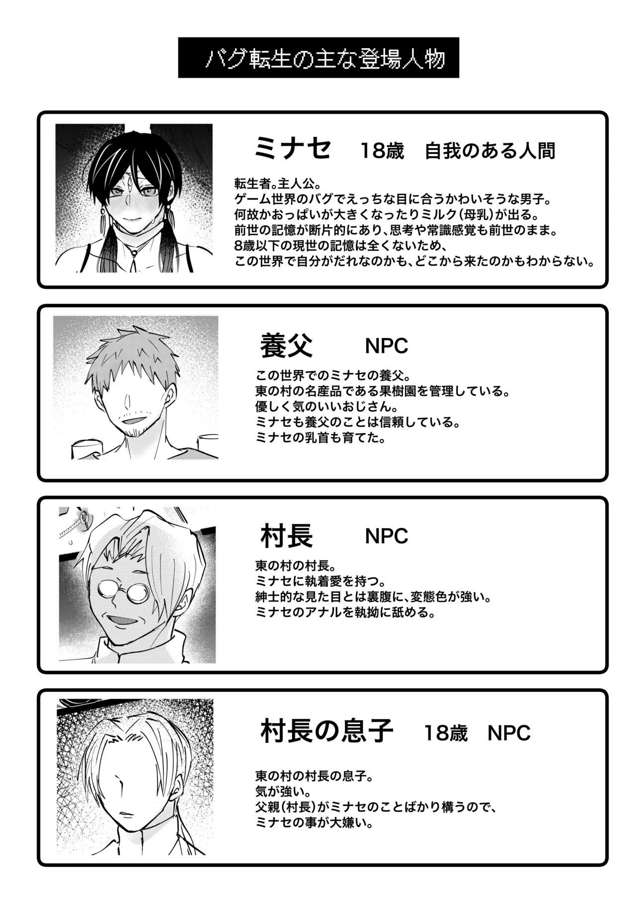 ゲーム世界に転生したらバグったモブにえっちなコトされるメス男子【収穫祭】 Page.4