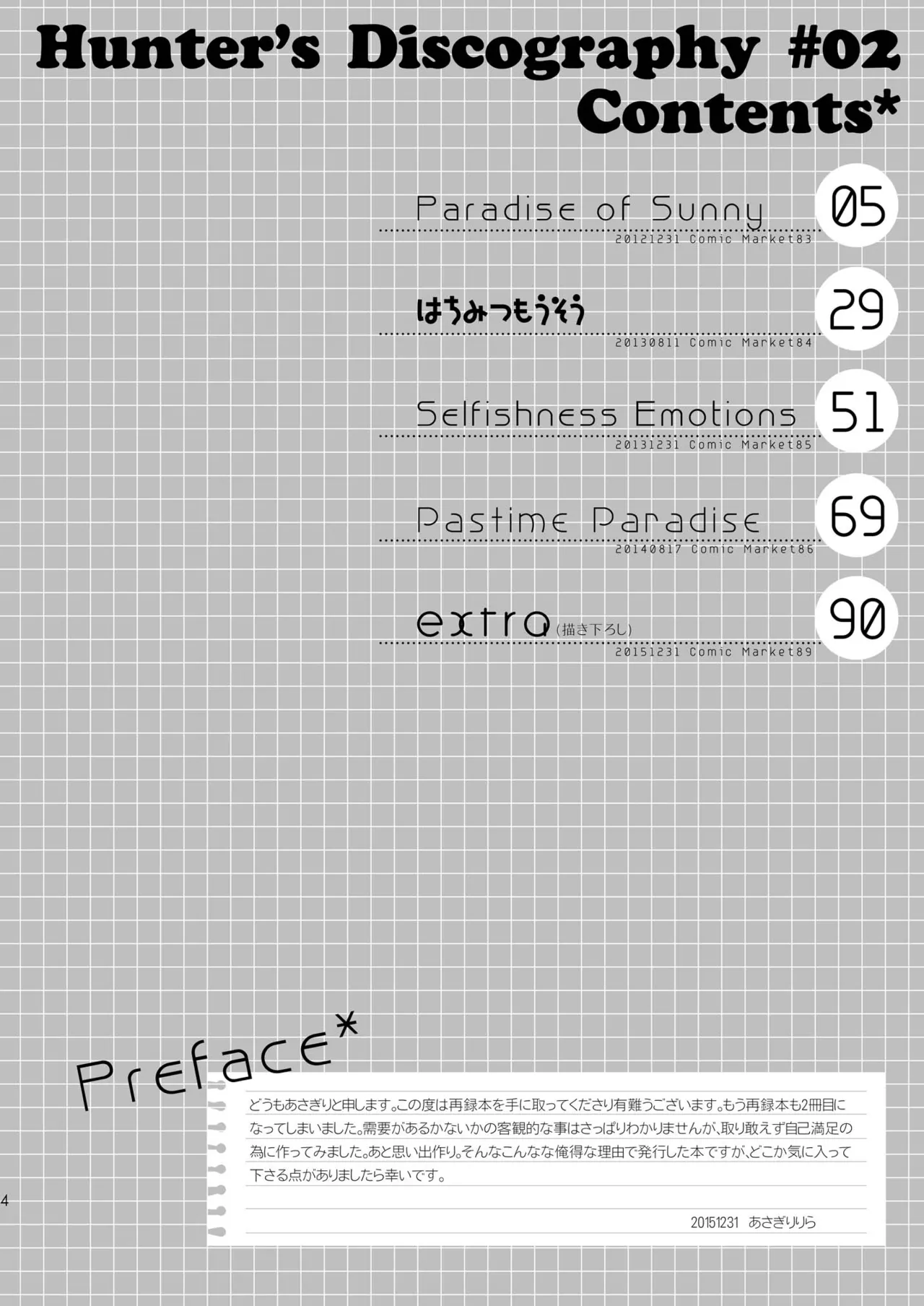 Hunter's Discography#2 Page.4