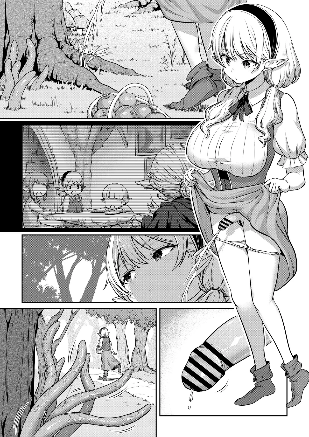 ふたなりエルフちゃん、森の触手に怒られる Page.5