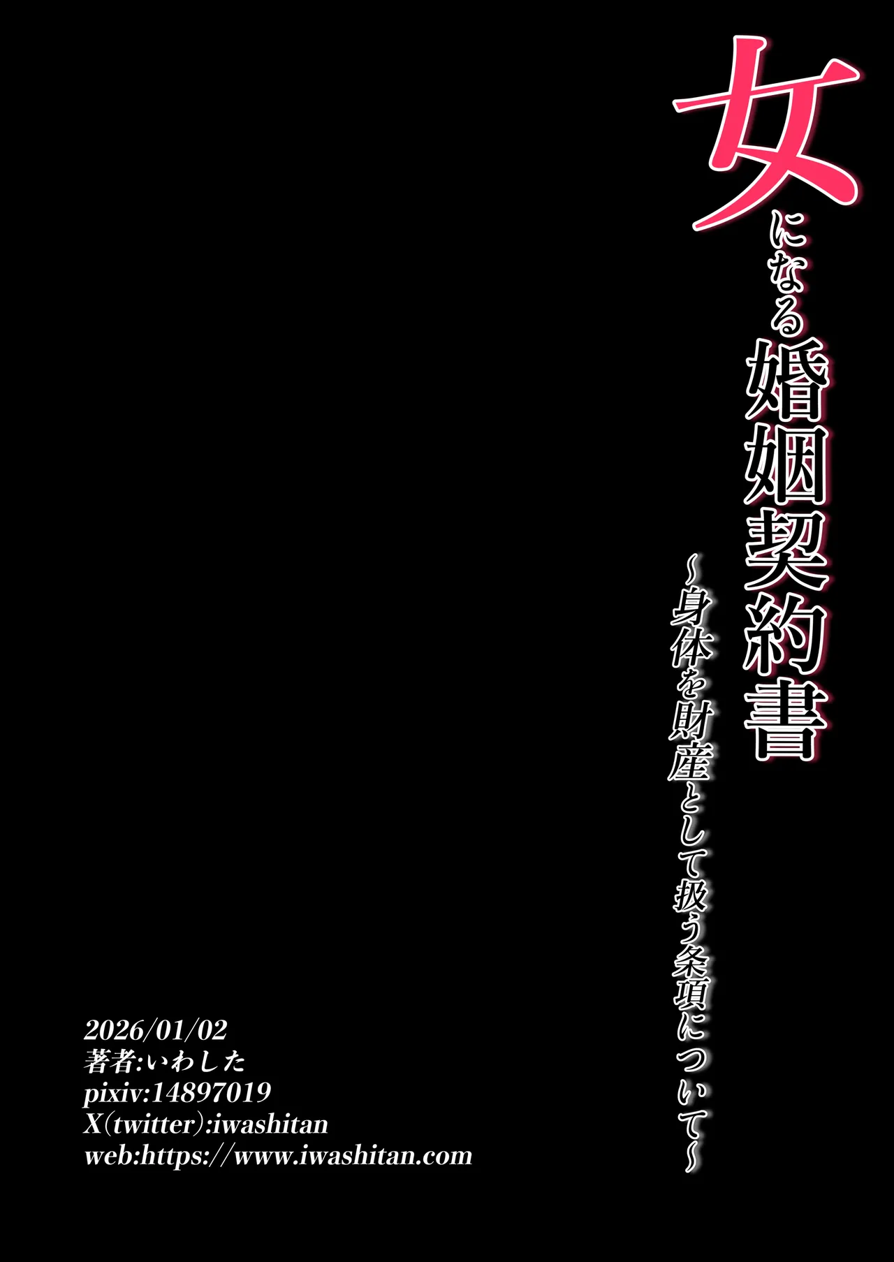 女になる婚姻契約書〜身体を財産として扱う条項について〜 Page.38