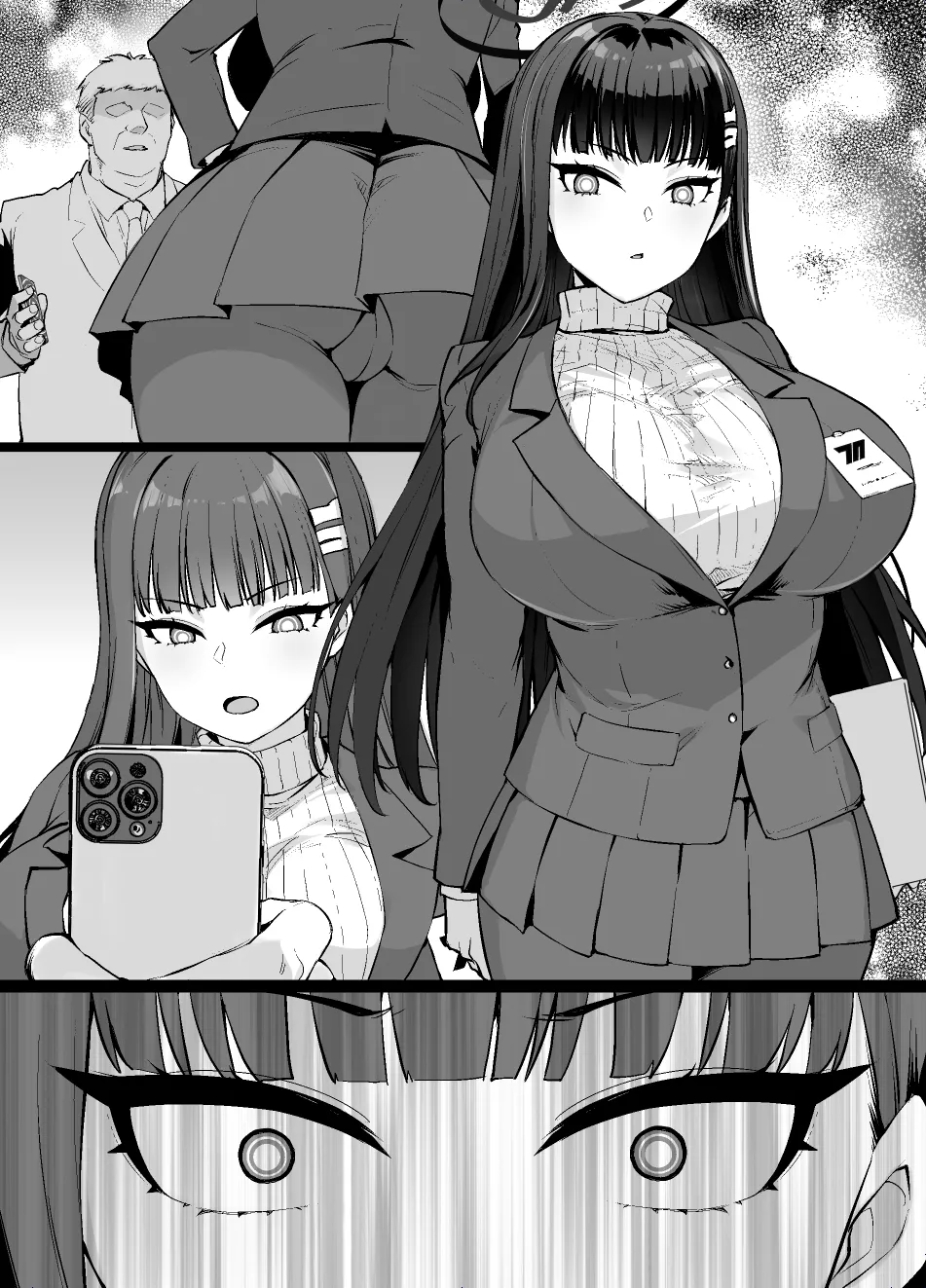 ブルアカMC 調月リオがマゾメスビッチに堕とされオマンコ学園に転校する漫画9P Page.10