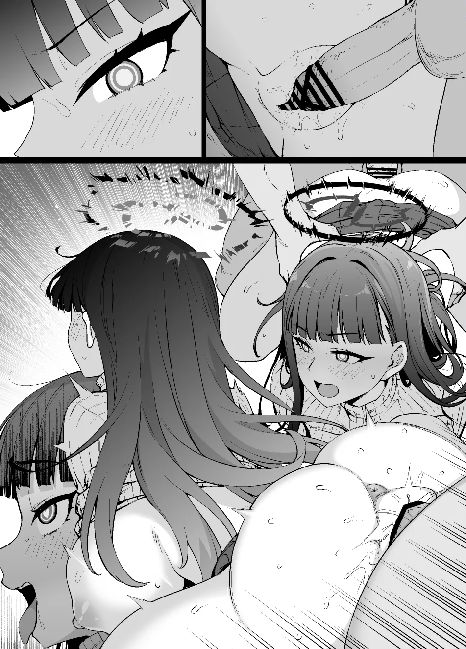 ブルアカMC 調月リオがマゾメスビッチに堕とされオマンコ学園に転校する漫画9P Page.14