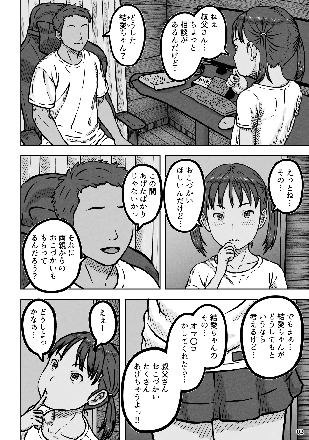 姪の結愛ちゃんのちっさなマ〇コを大人チ〇ポでたくさんゴシゴシ Page.3