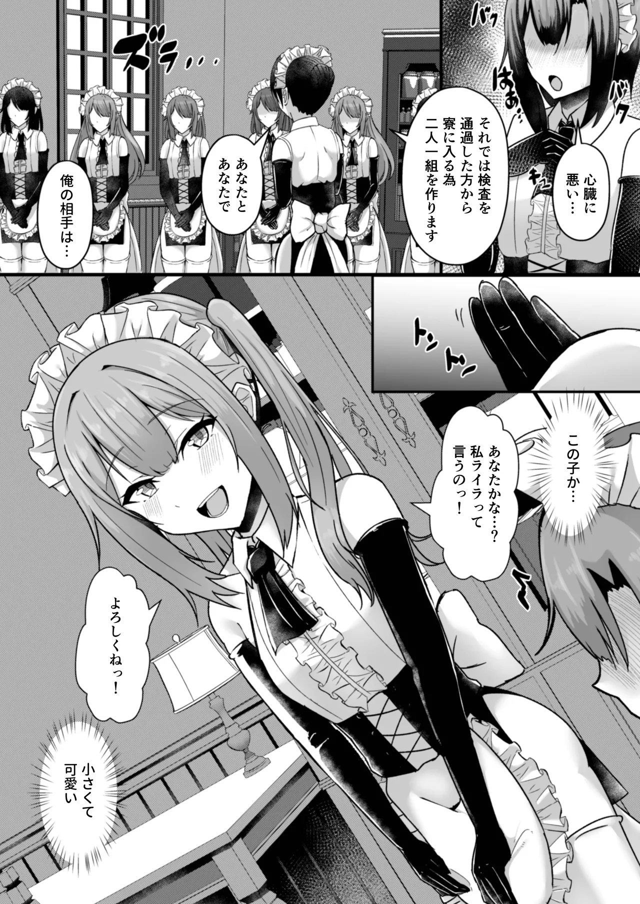 貧乳ユートピアの隠れ巨乳2 〜禁制爆乳バレから始まる王子専属Wメイド種付け教育〜 Page.10