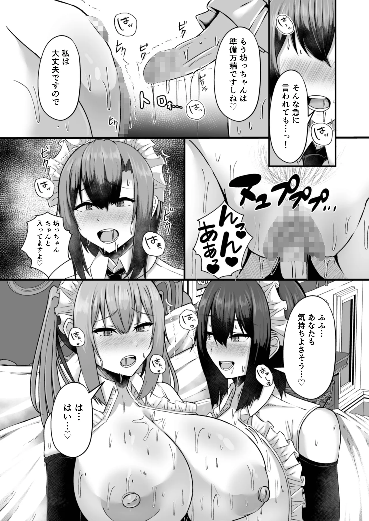 貧乳ユートピアの隠れ巨乳2 〜禁制爆乳バレから始まる王子専属Wメイド種付け教育〜 Page.41
