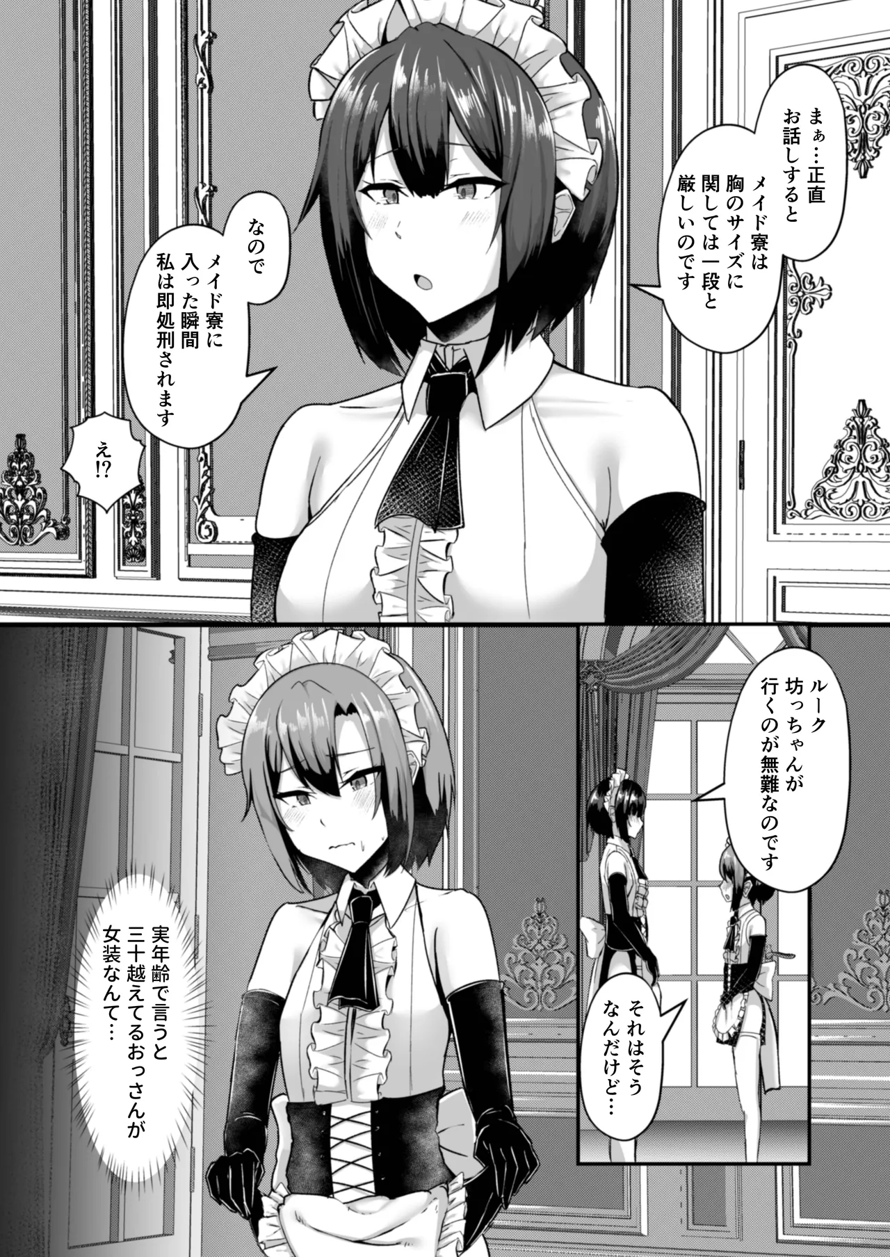 貧乳ユートピアの隠れ巨乳2 〜禁制爆乳バレから始まる王子専属Wメイド種付け教育〜 Page.7