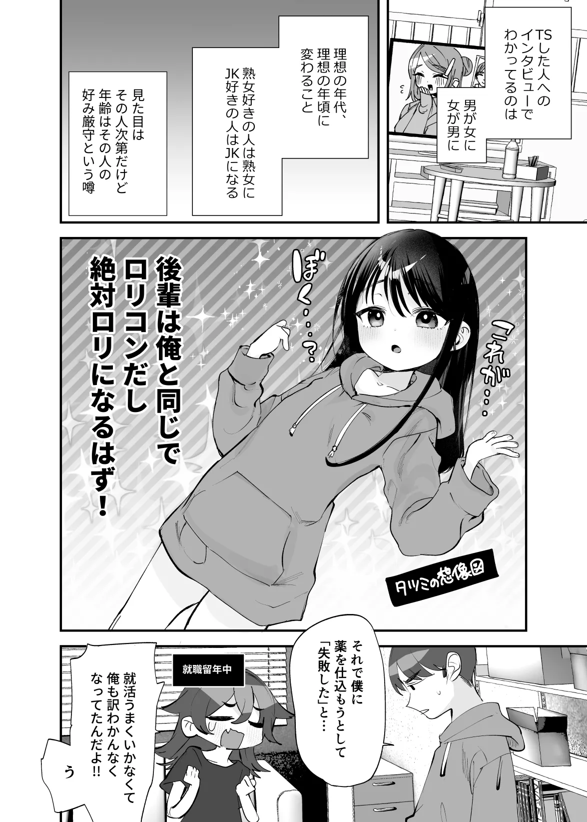辰巳先輩は諦めない!～好みの年頃にTSする世界でオナニー三昧からの後輩と生ハメエッチ!!～ Page.5