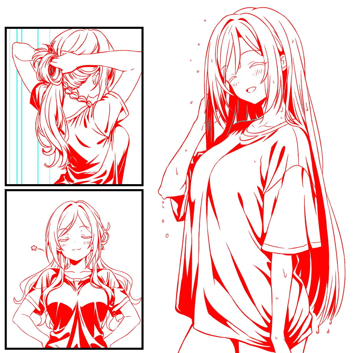 髪をほどいたお風呂上りの莉波お姉ちゃん Page.4