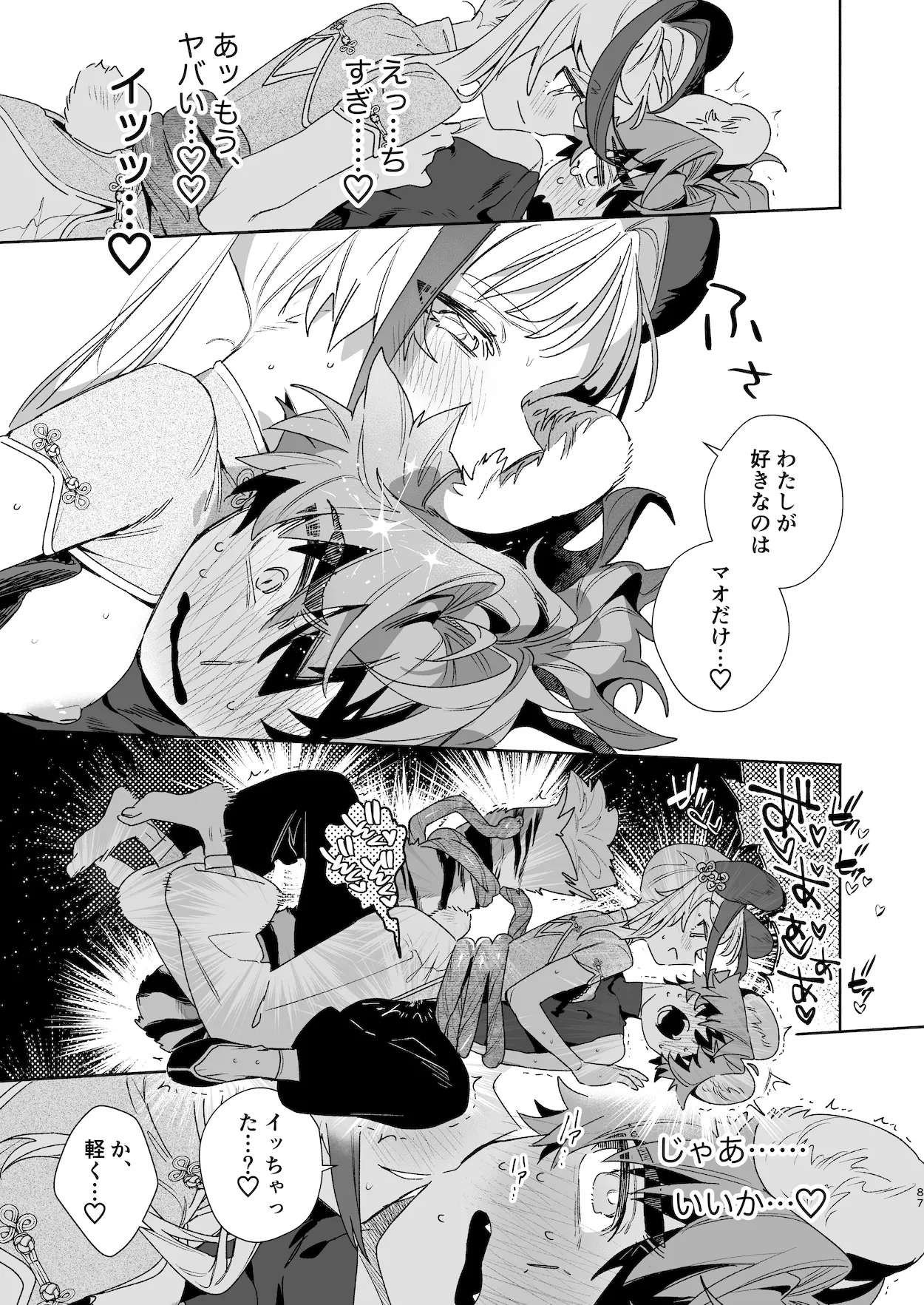 ♂が受け。パンダちゃん×虎くん Page.86