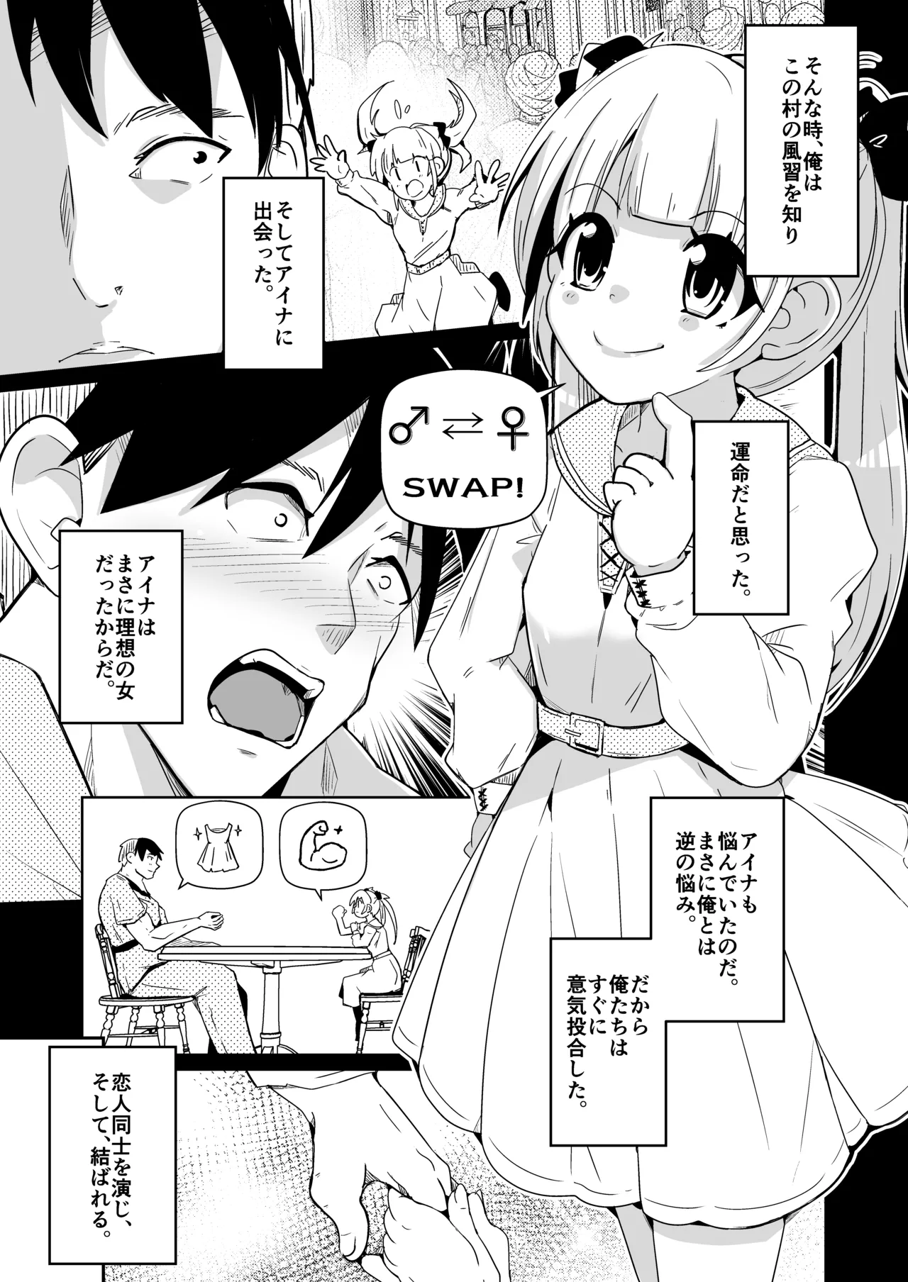 月替わり配信同人誌 結婚したら男女が入れ替わる風習の村で最高の人生を Page.7