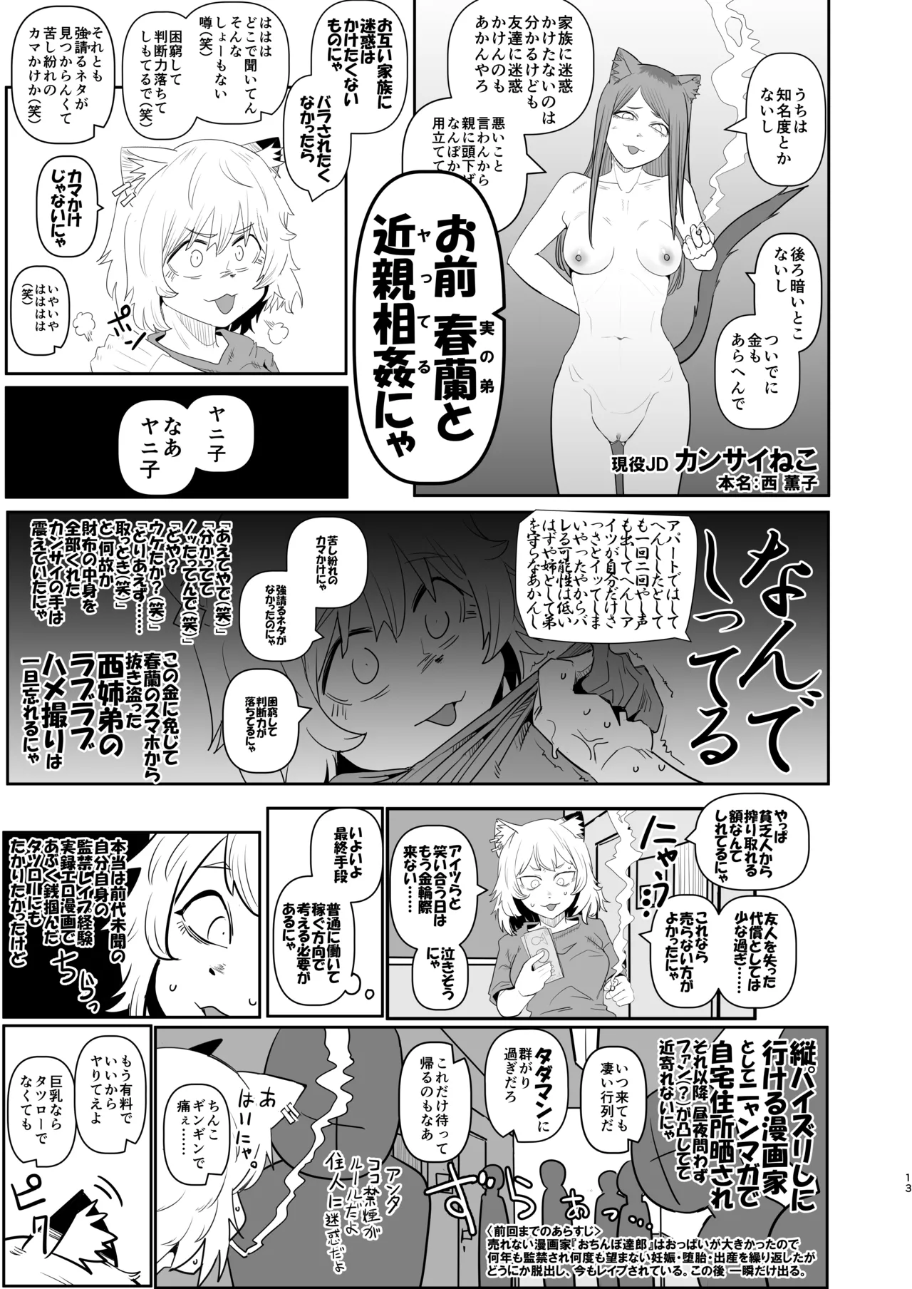 煙草モクモク示録 ヤニコ 詫の章 ヤ○ねこは猫である。人権はもうない。 Page.13