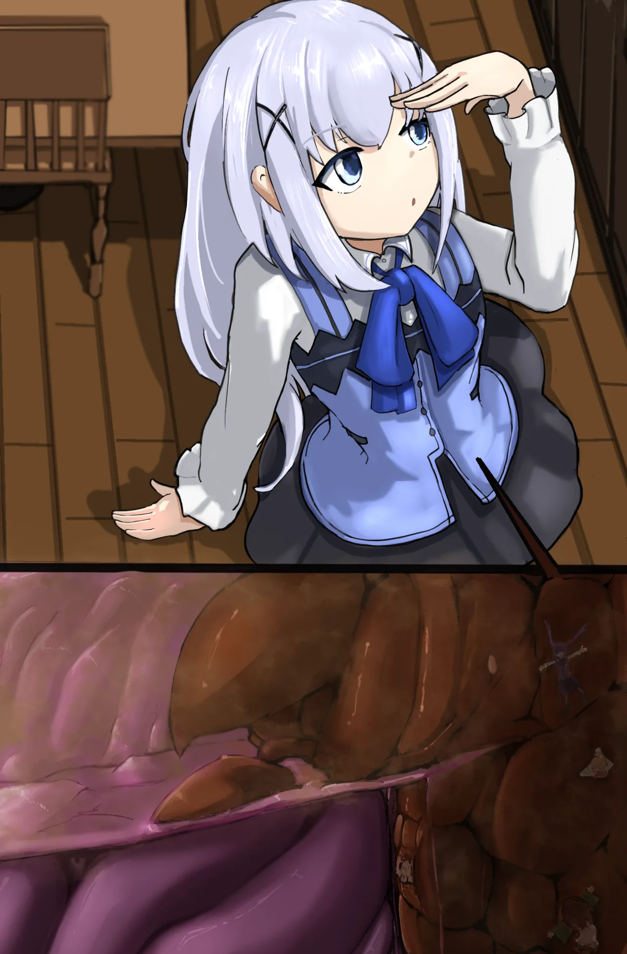 チノちゃんの大腸内に全人類縮小転送されるシチュ Page.3