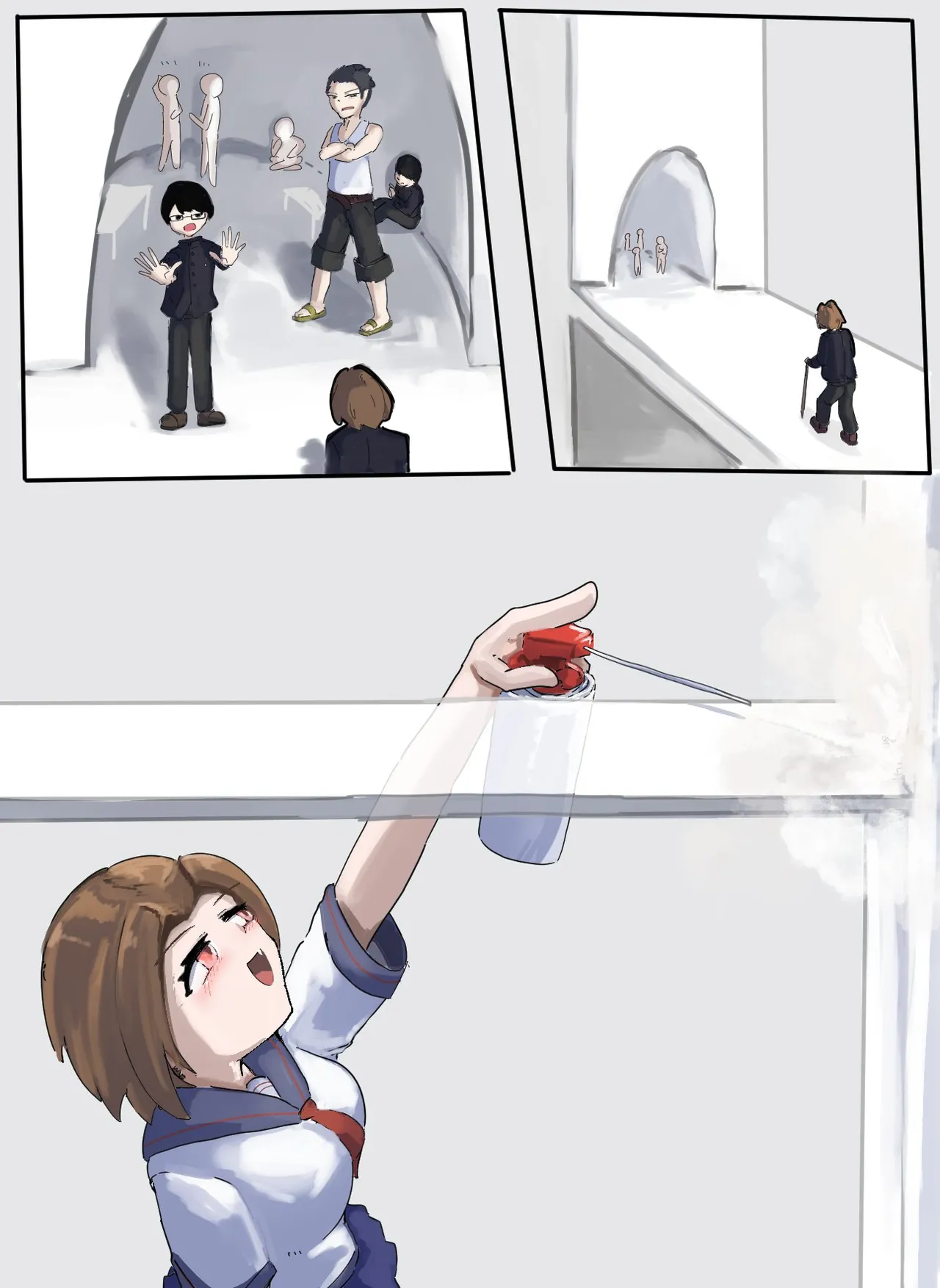 小人で便秘解消する女体化ちゃん Page.17