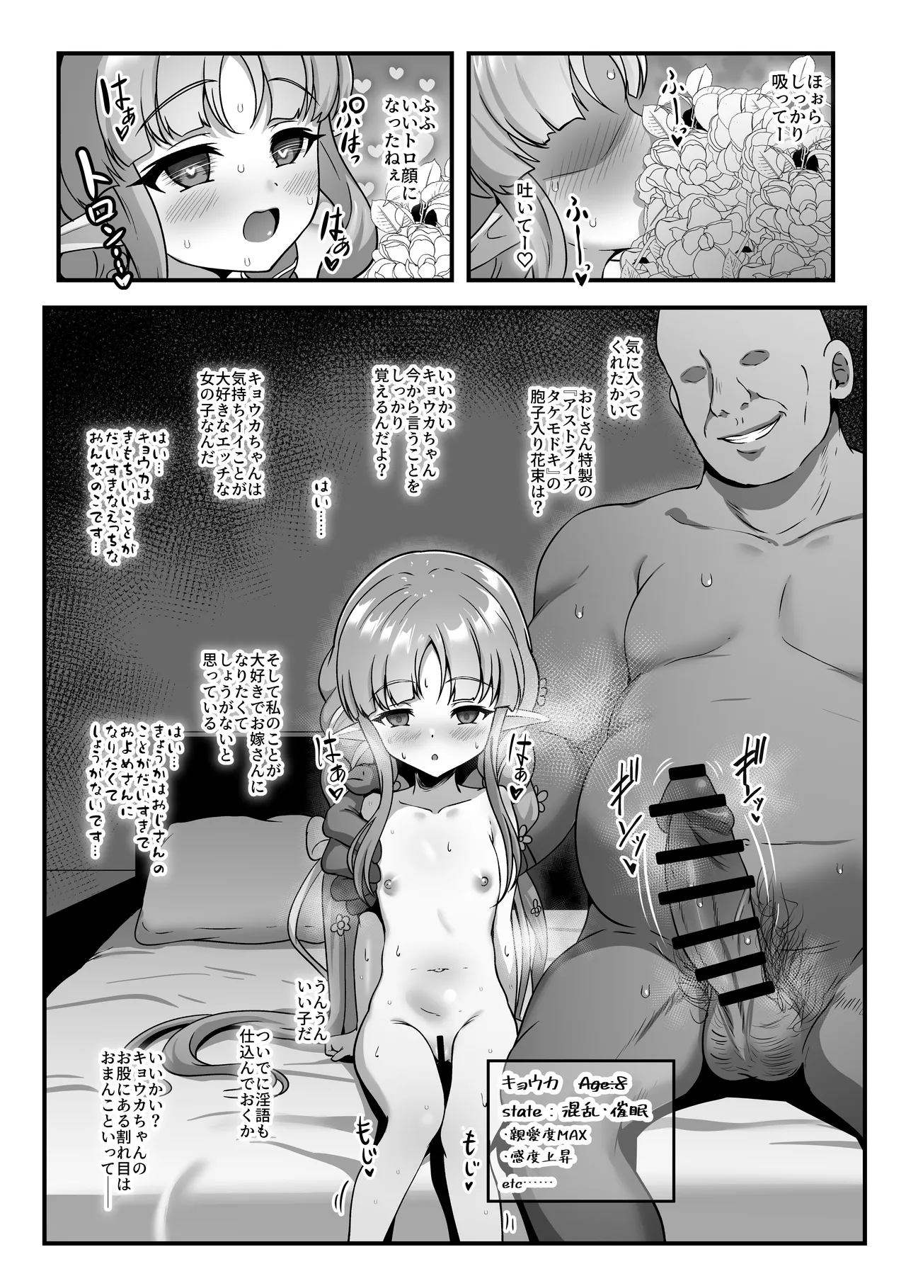 催○をかけられたキョウカちゃんがおじさんのお嫁さんにされちゃう話 Page.2