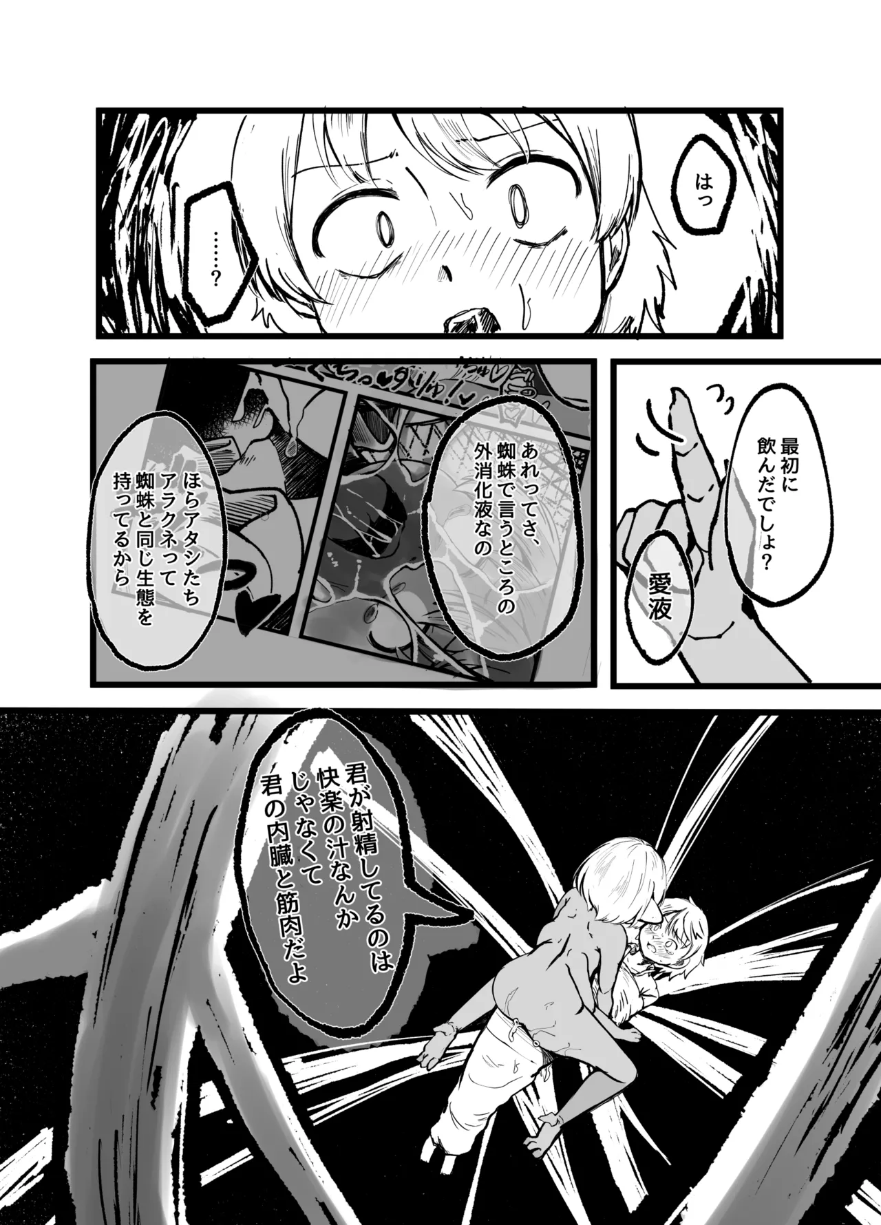 アラクネに捕獲されて最後の一滴まで搾り取られた人の末路 Page.21