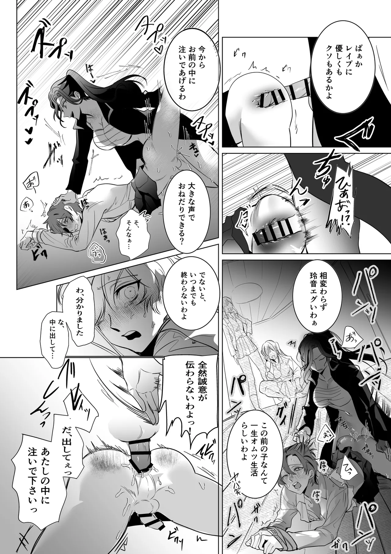 雌獅子の生け贄〜ふたなりレディースの餌食になった元ヘッド〜 Page.14