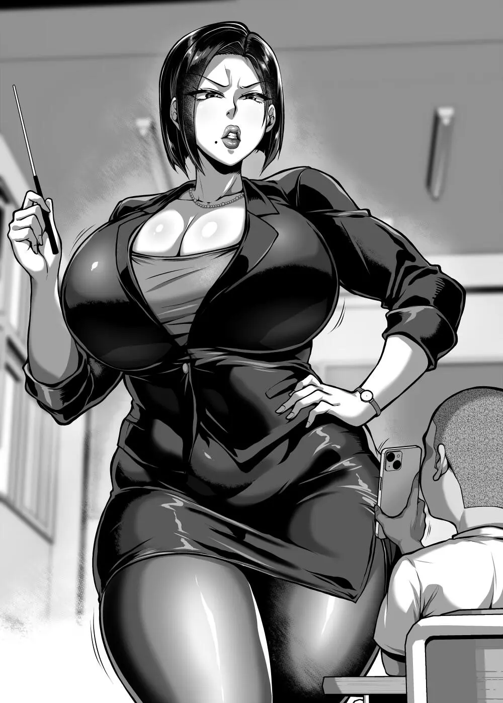 口うるさい熟女教師がエロガ〇に催〇かけられてエロい事される漫画 Page.44