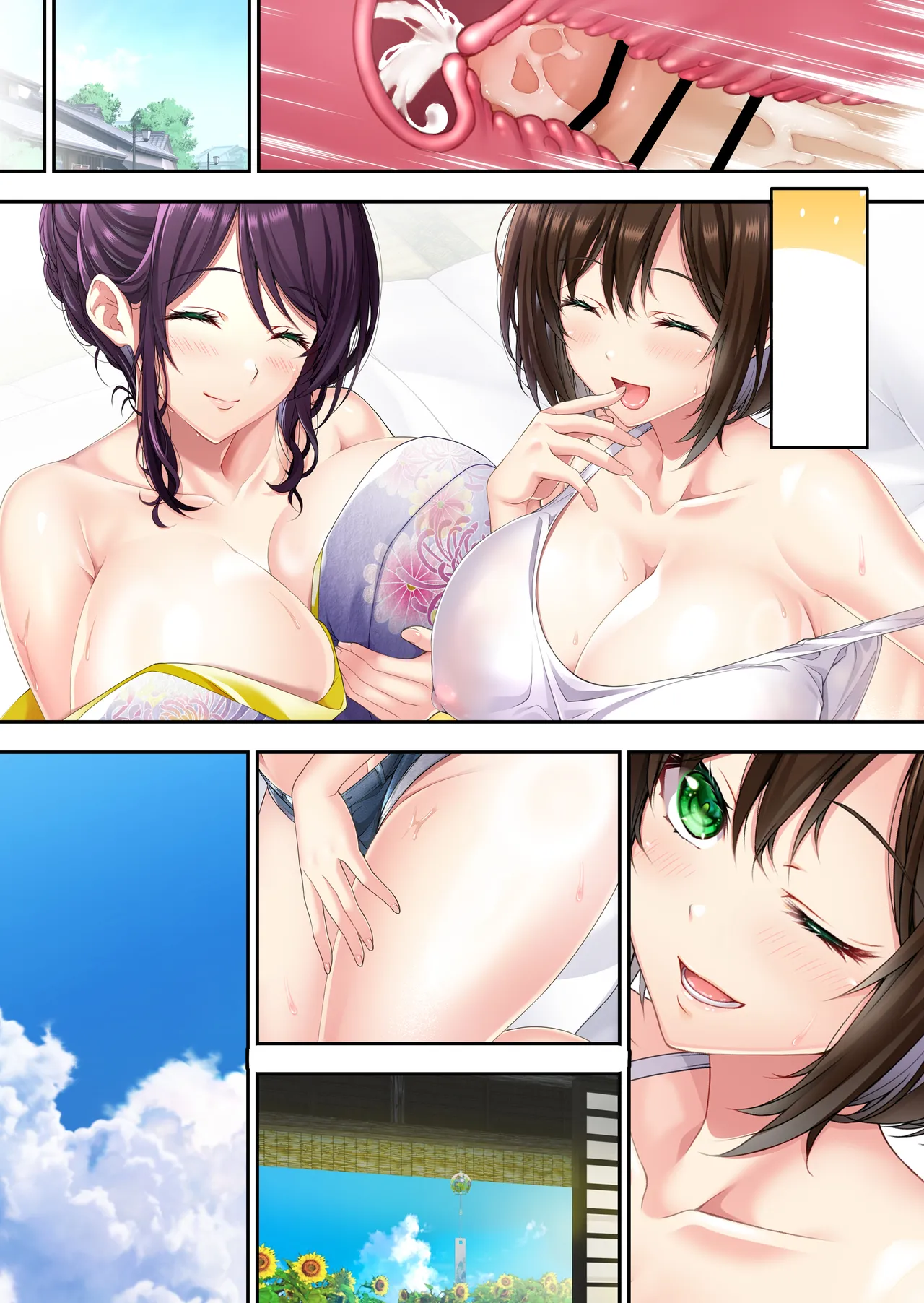 耳舐め姉妹しっぽり射精性活-出会って即ズボッ！！爆乳美人幼馴染みのお姉さんズは舌の感度が69倍のド変態♪-コミック版 Page.41