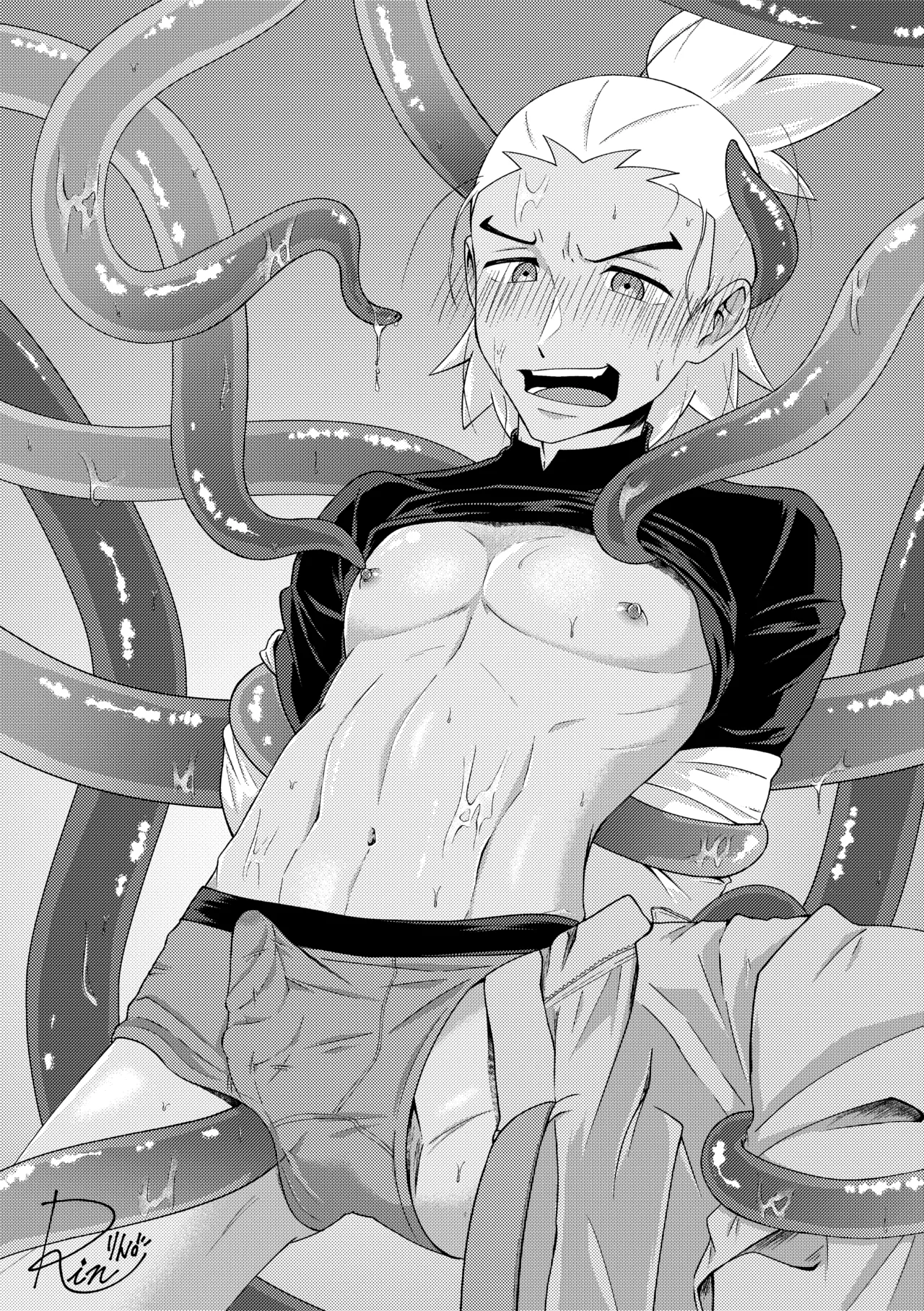 触手に捕まった僕ら Page.5