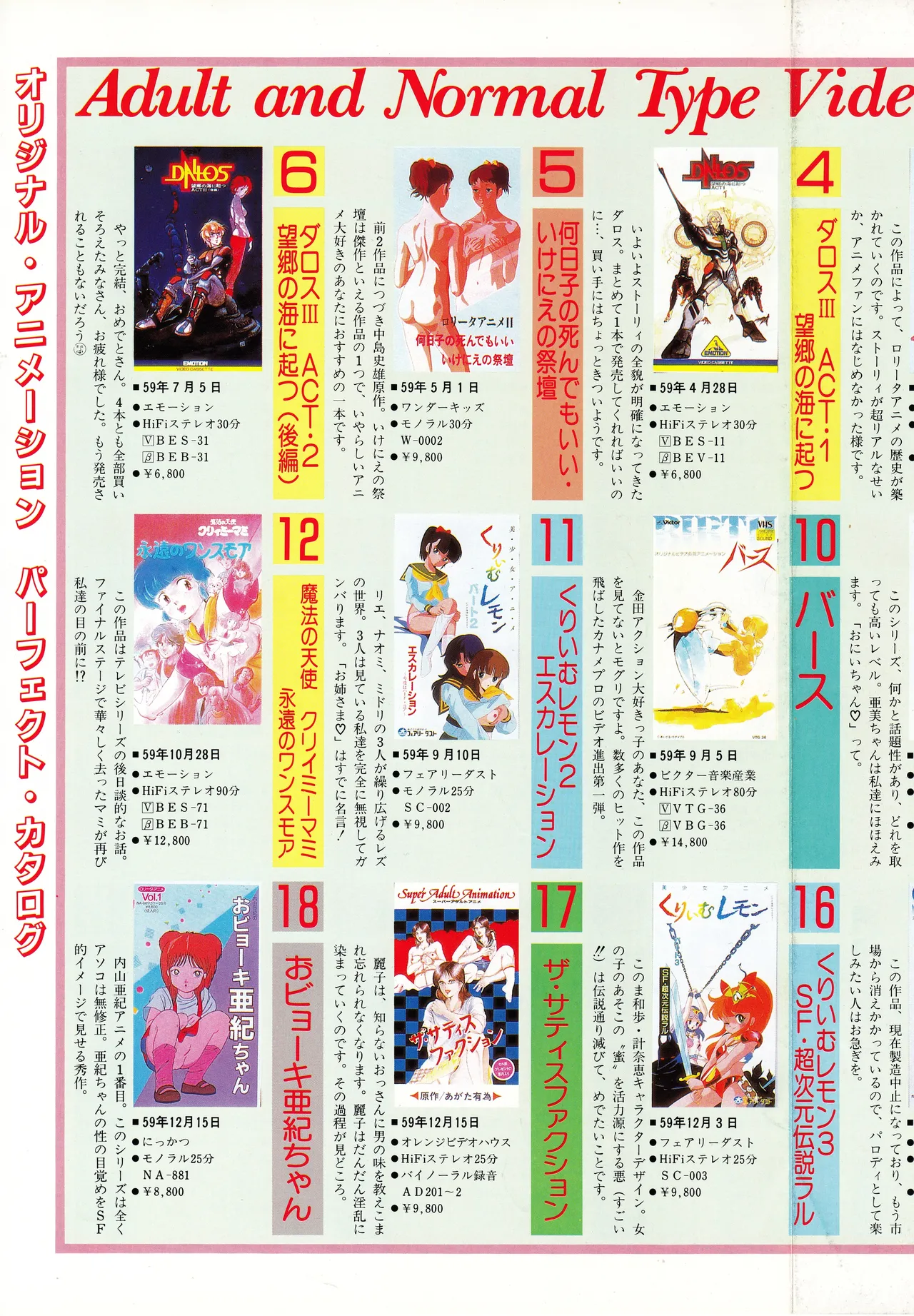 ギャルズアニメ PART 2 オリジナルアニメパーフェクトカタログ Page.68