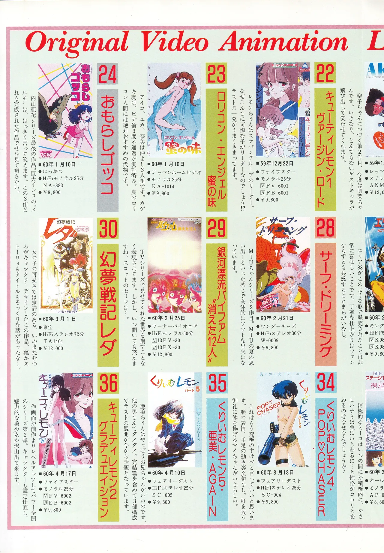 ギャルズアニメ PART 2 オリジナルアニメパーフェクトカタログ Page.70