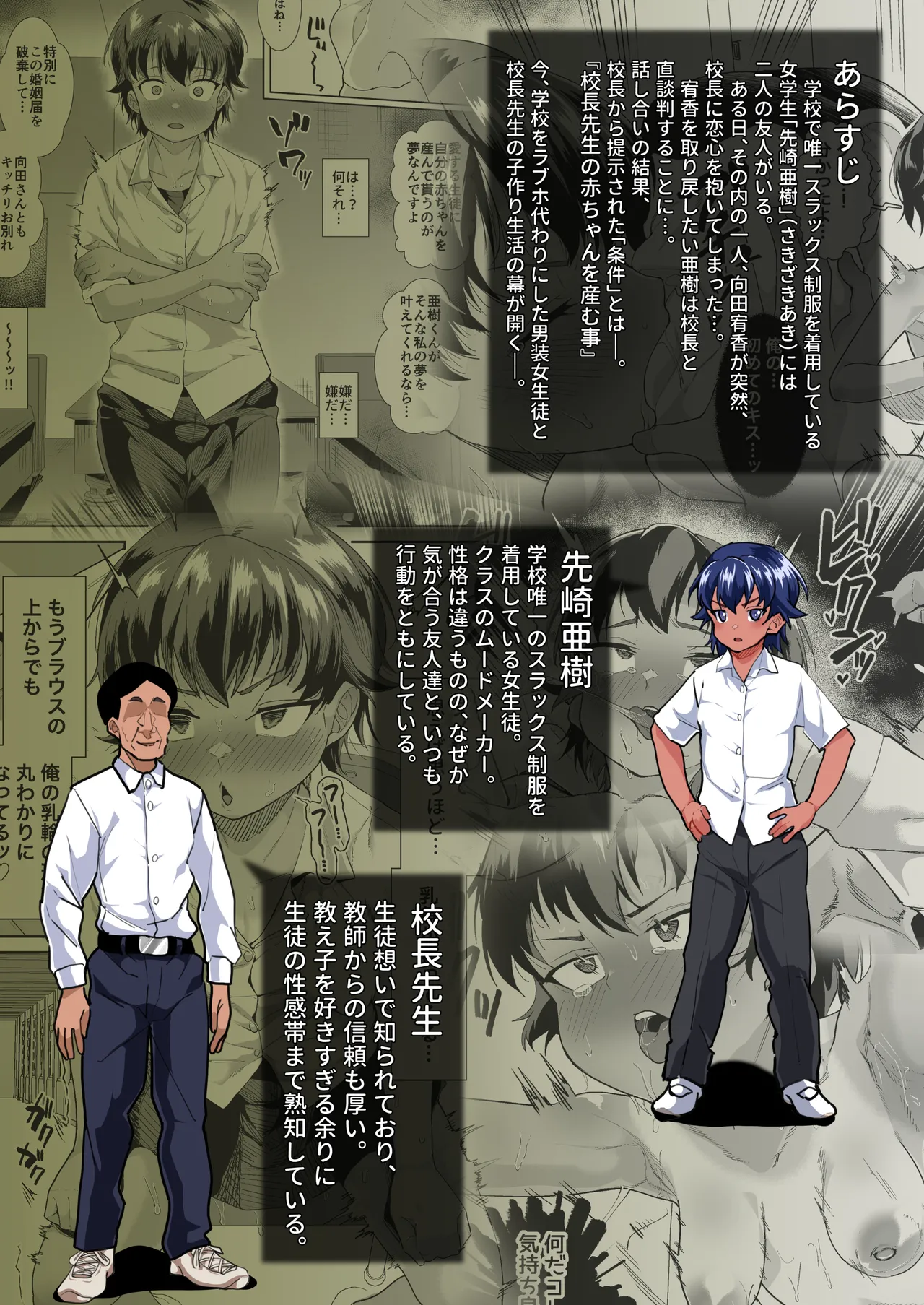 男装女生徒と校長先生が本気子作りする話 Page.38