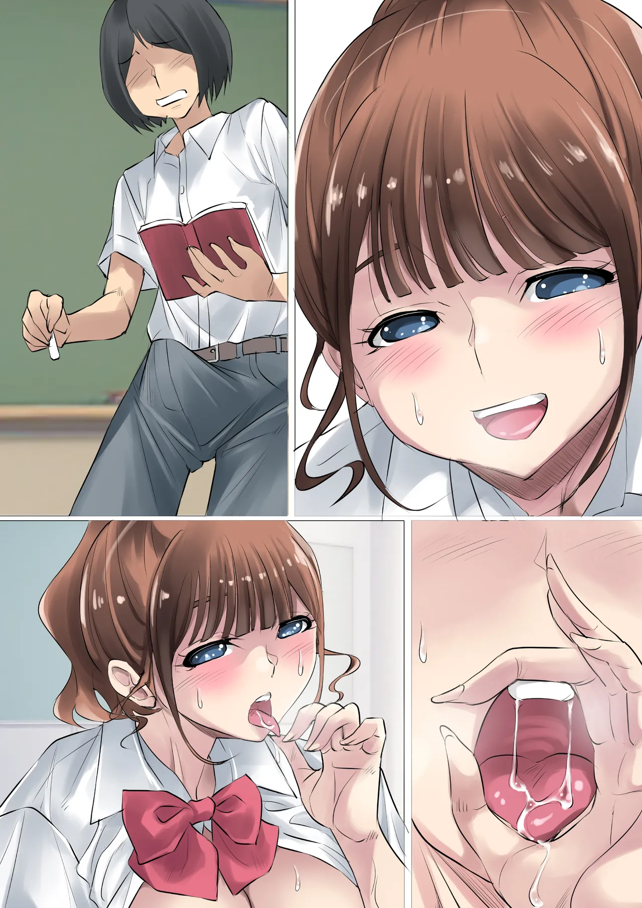 夏の田舎で巨乳母娘と馬鹿になるまで・・・汗だくオホ声親子丼SEX 02 Page.47