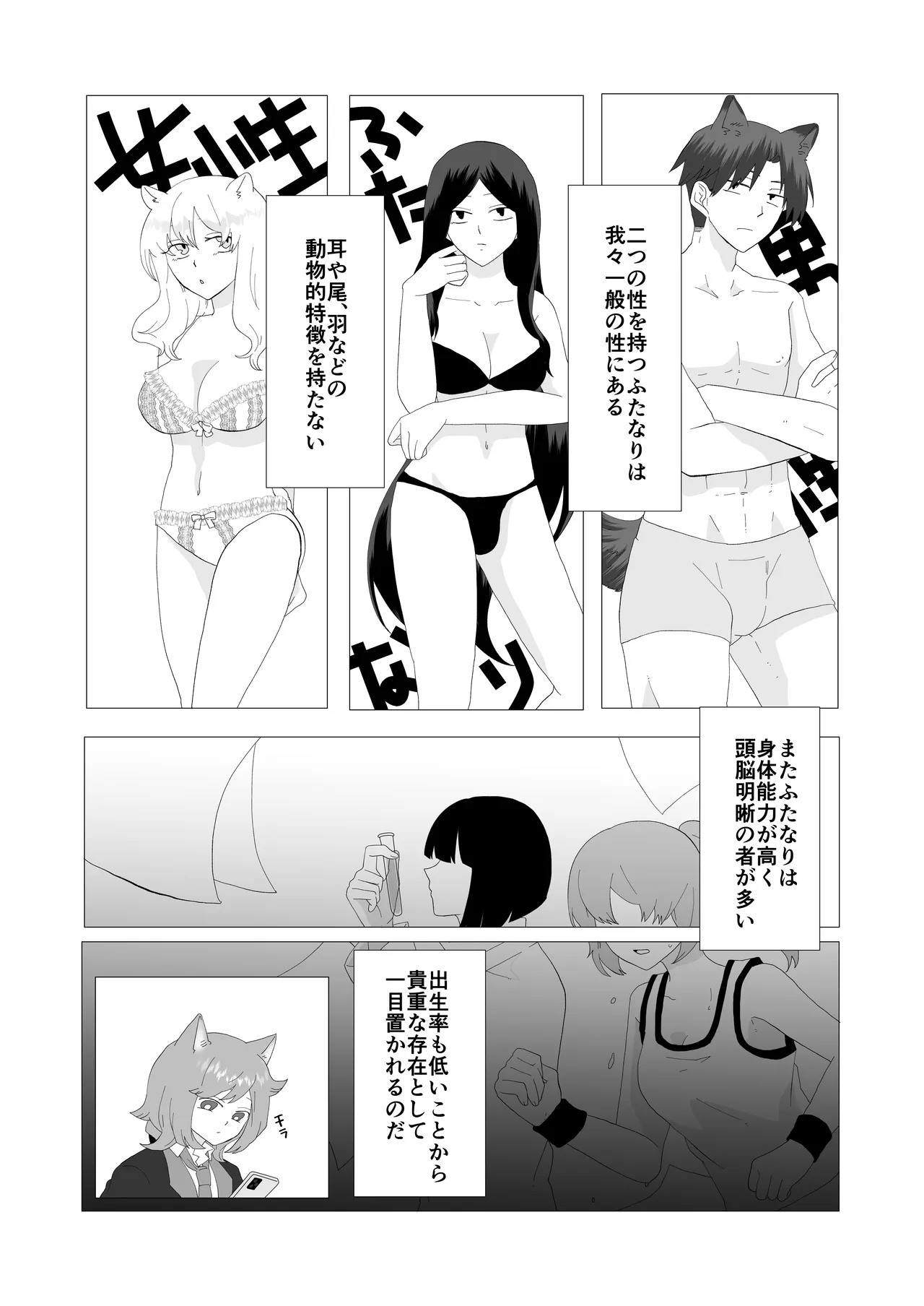 完璧なふたなりさんとマイペースな猫くん [日本語] Page.5