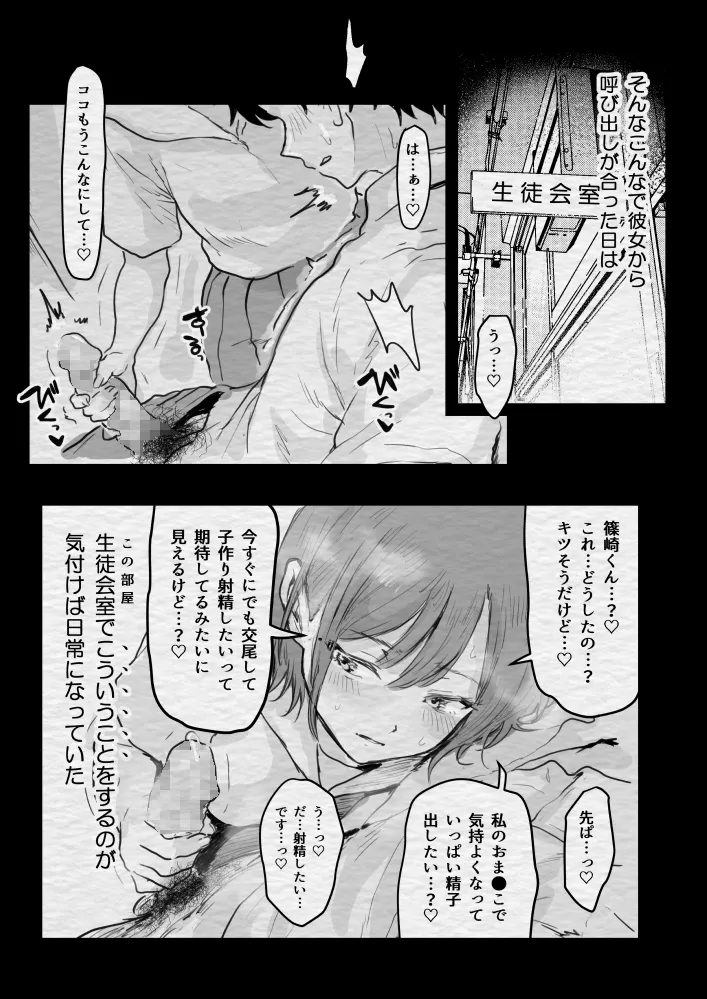 みんなの憧れの生徒会長は実は淫乱痴女で俺と放課後，変態交尾しまくり Page.20