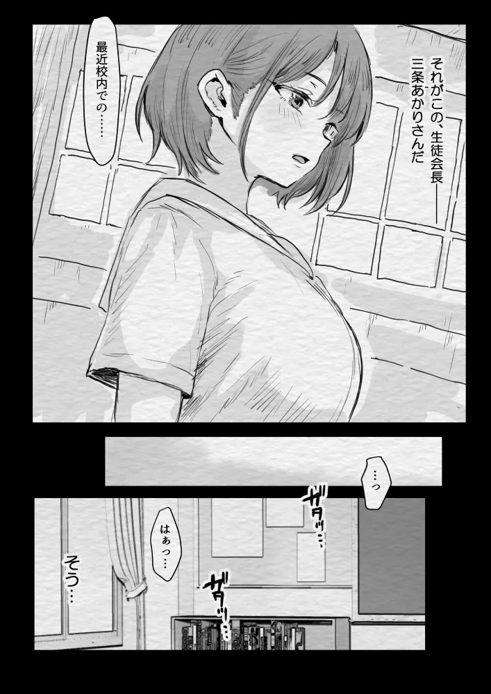 みんなの憧れの生徒会長は実は淫乱痴女で俺と放課後，変態交尾しまくり Page.5