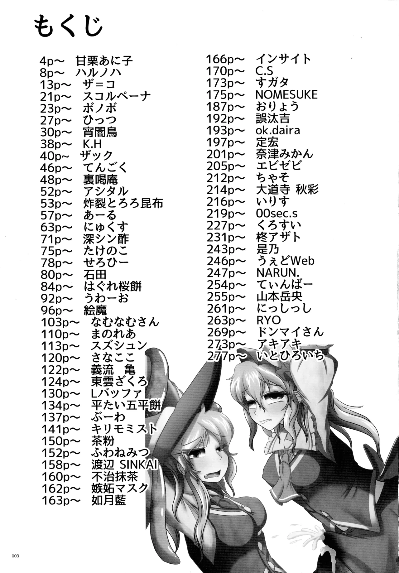 東方ふたなりクソ雑魚おちんぽ合同誌 上巻 Page.2