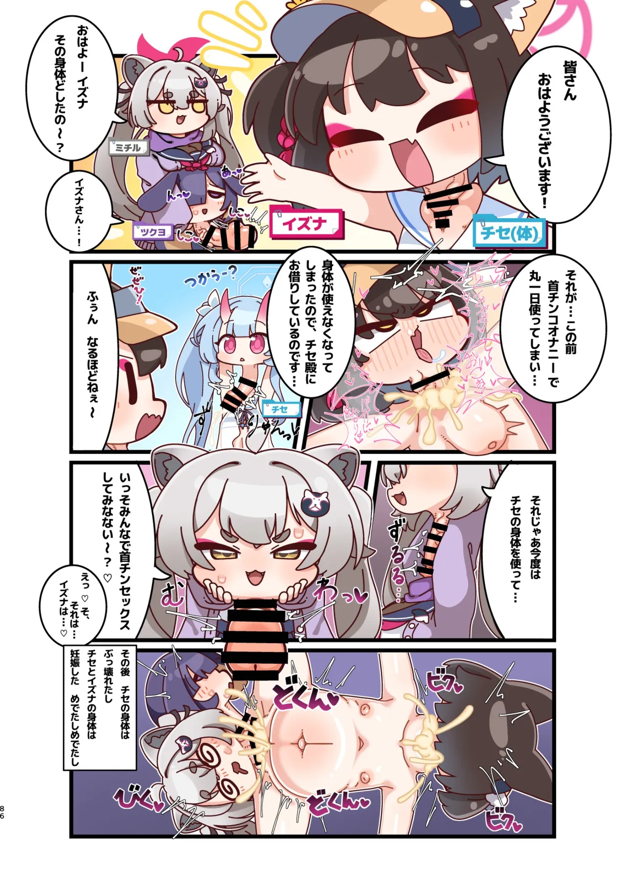 Dick Neck Mix! 5 ブルアカ中心 首チンコ合同誌 Vol.5 Page.86