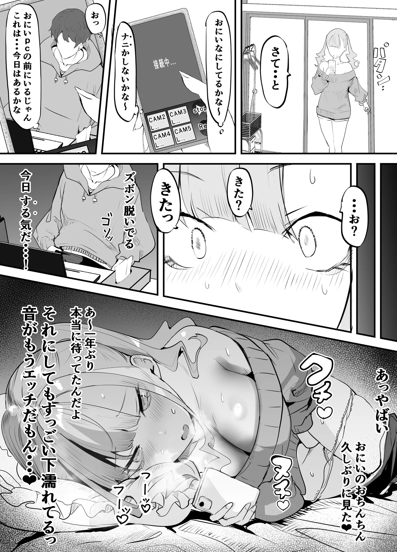 見守りカメラでお兄を視てたらあたしも視られてた話 Page.15