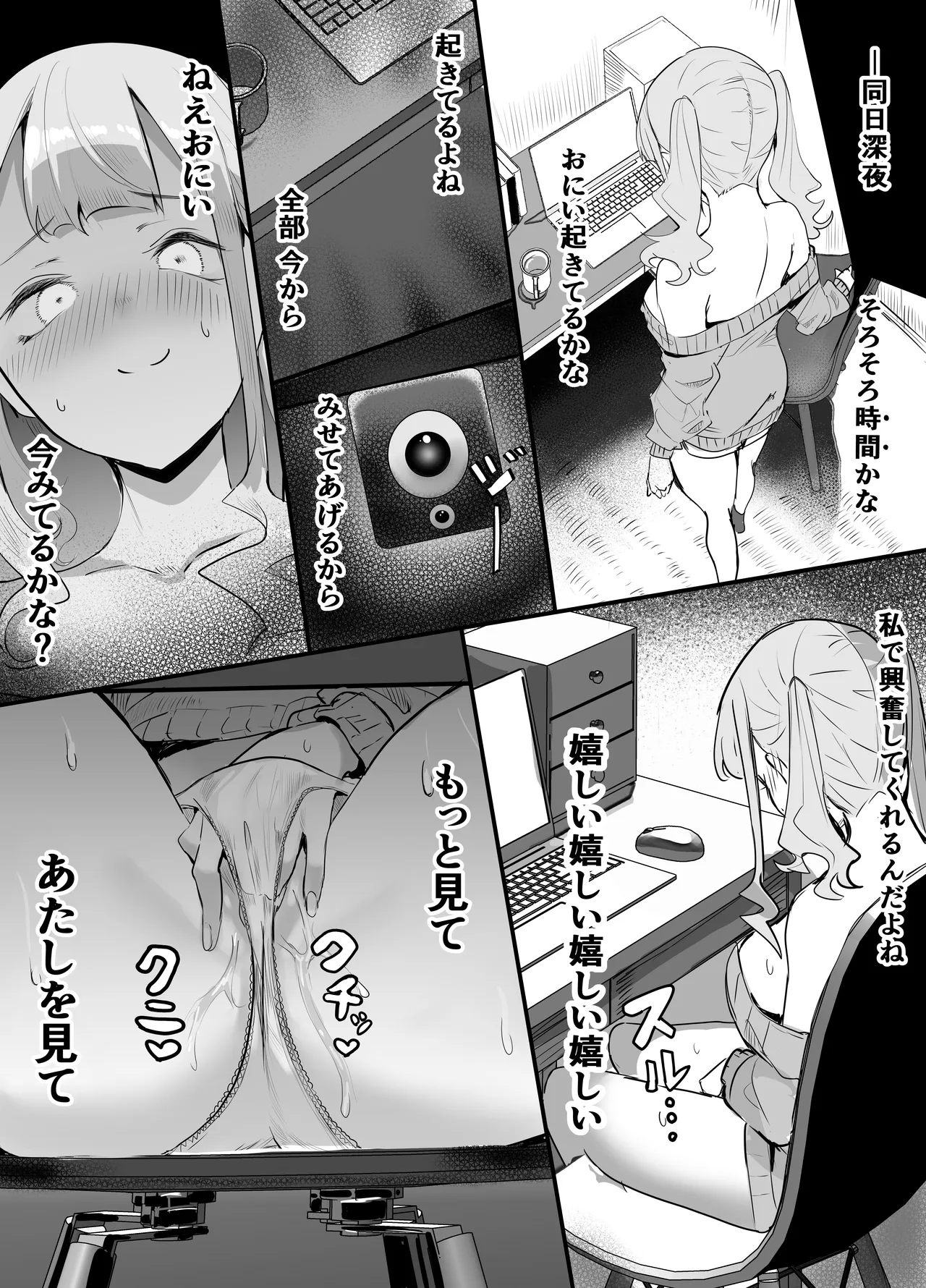 見守りカメラでお兄を視てたらあたしも視られてた話 Page.21
