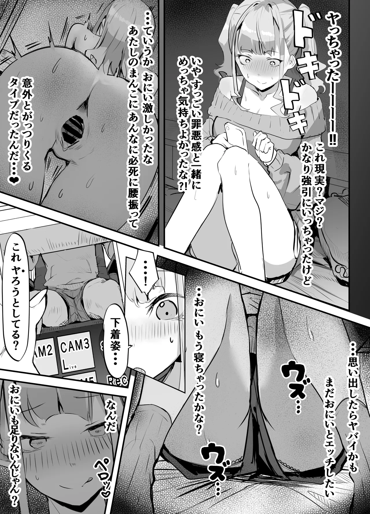 見守りカメラでお兄を視てたらあたしも視られてた話 Page.35