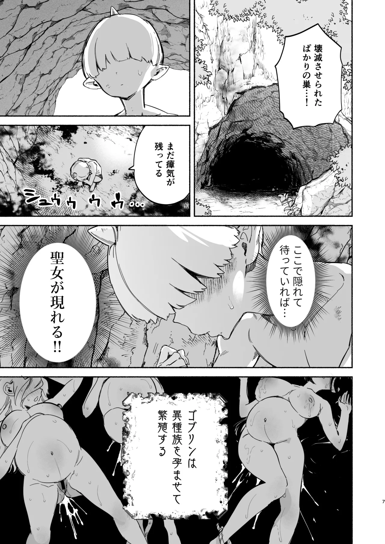 転生して雑魚ゴブリンになった俺、欲求不満聖女に精力尽きるまで搾られた件 Page.6