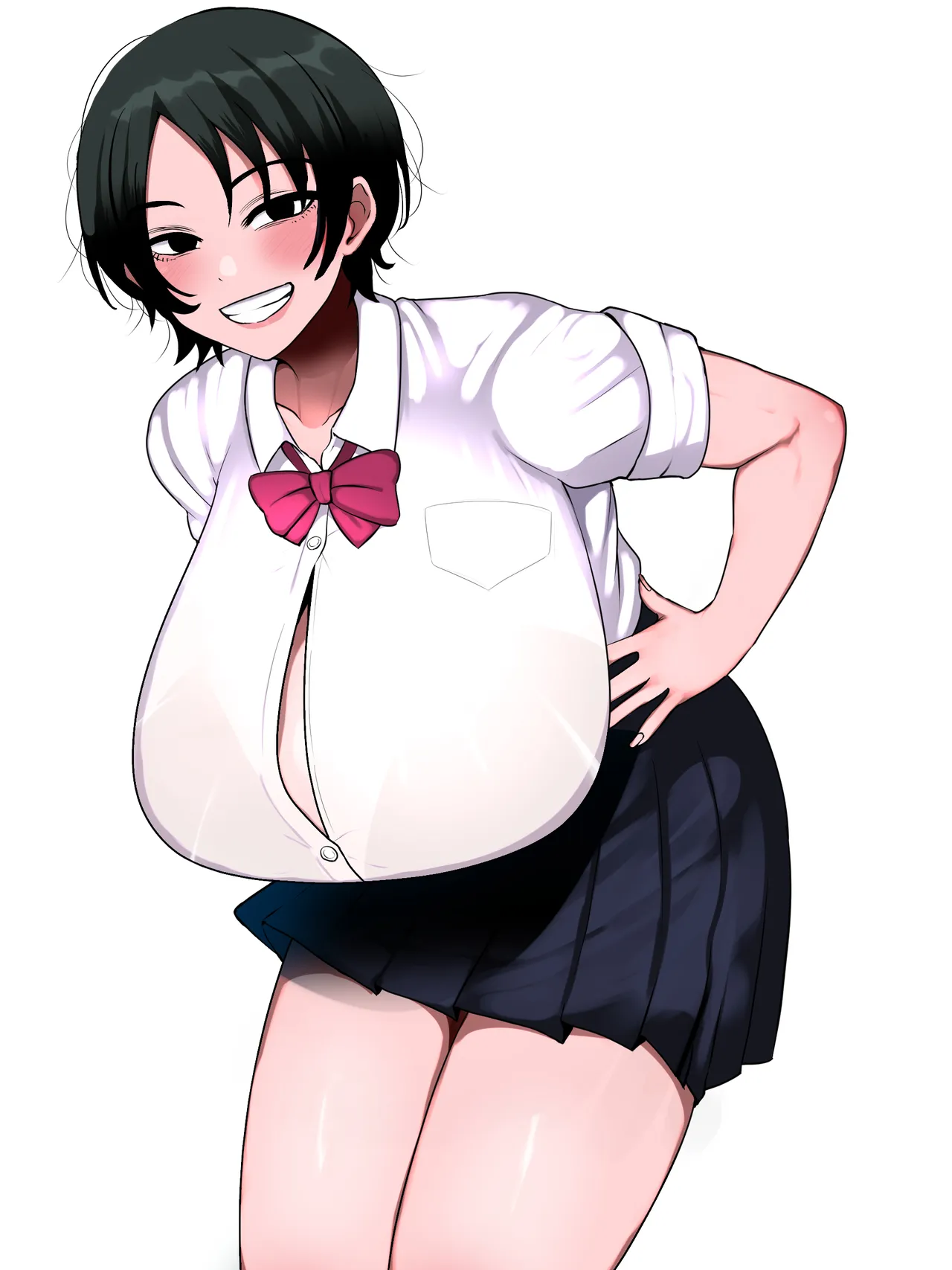 男友達みたいな爆乳ボーイッシュ幼馴染が無自覚にデカパイで誘惑してくる話 Page.91