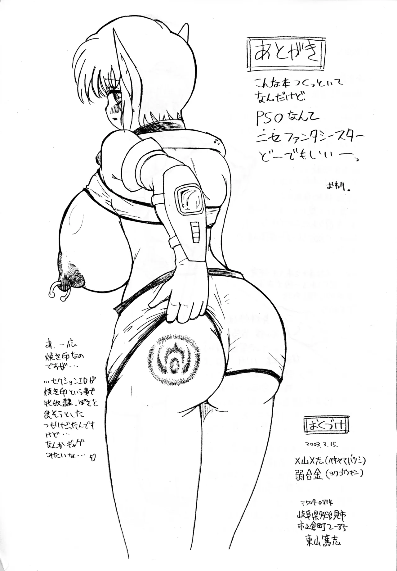 PSO巨乳らくがき本  性玩具としてのニューマン  性玩具としてのアンドロイド Page.13