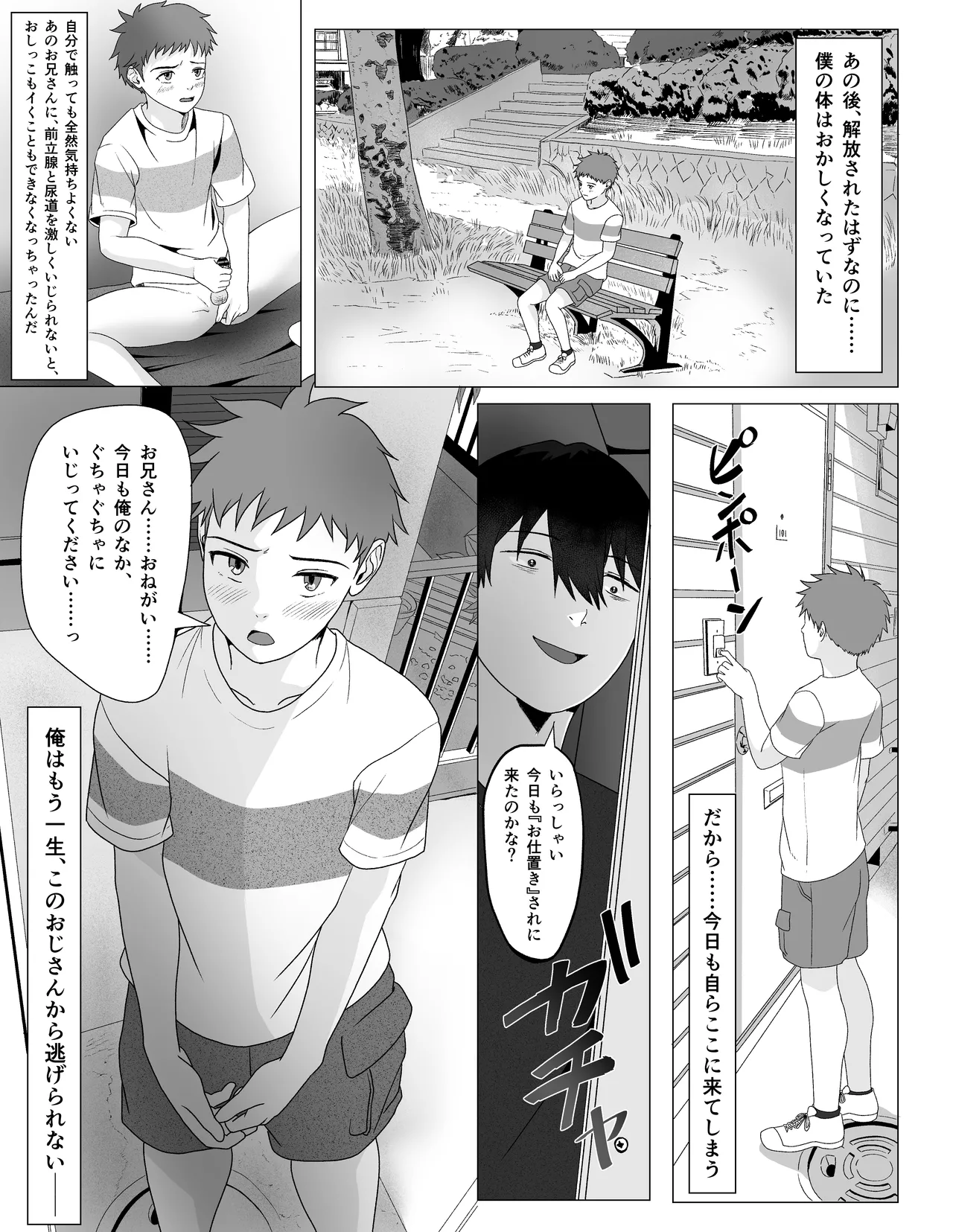 生意気少年を拉致監禁して尿道と前立腺でお仕置きする話 Page.31