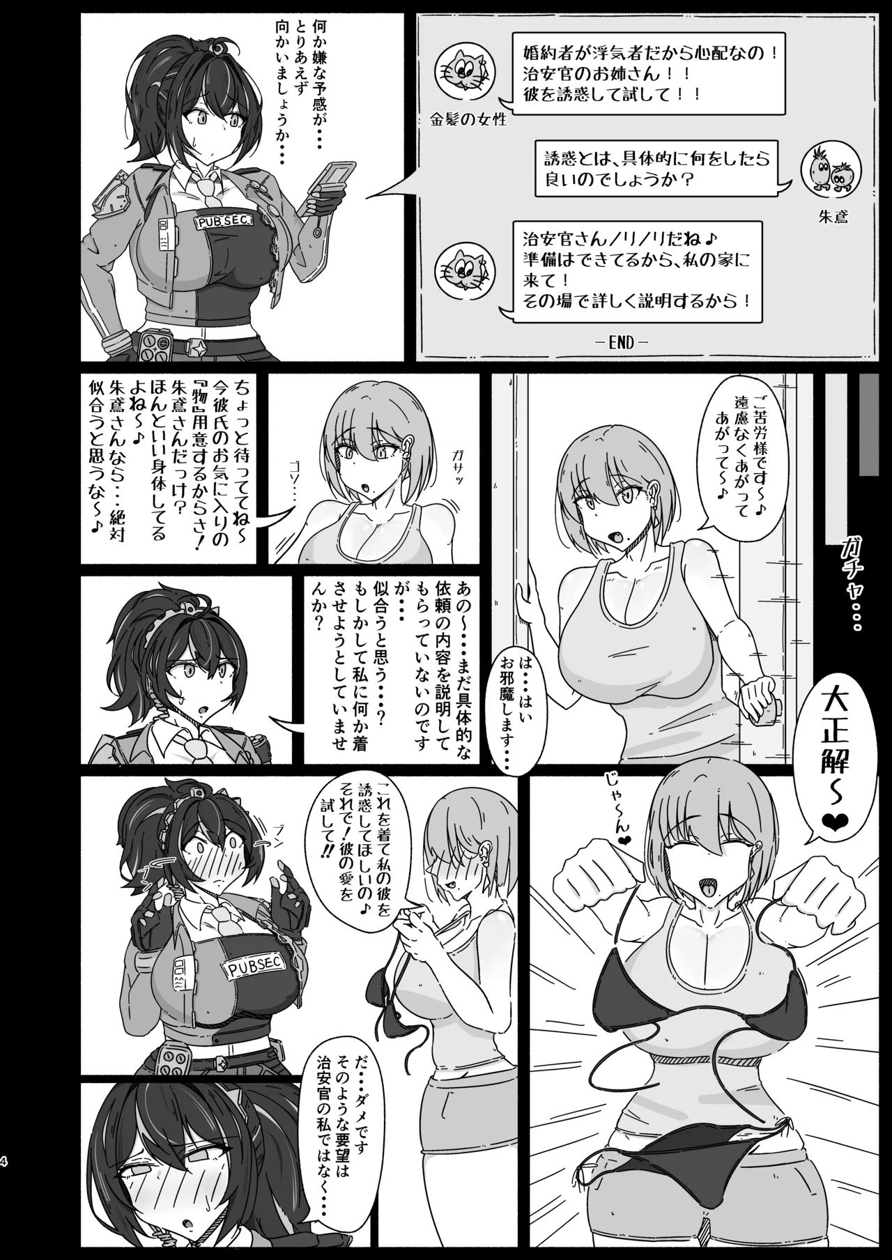 市民の性処理は治安官におまかせ!『朱鳶編』 Page.3
