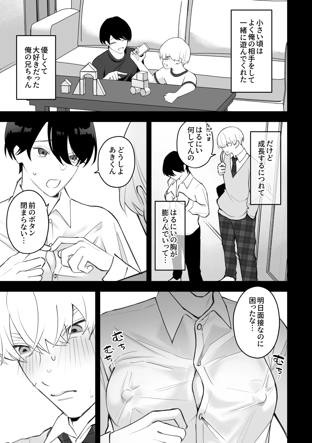 メス乳♂お兄ちゃんの誘惑〜帰省した兄と、家族に隠れてえっちしまくる1週間〜 Page.7