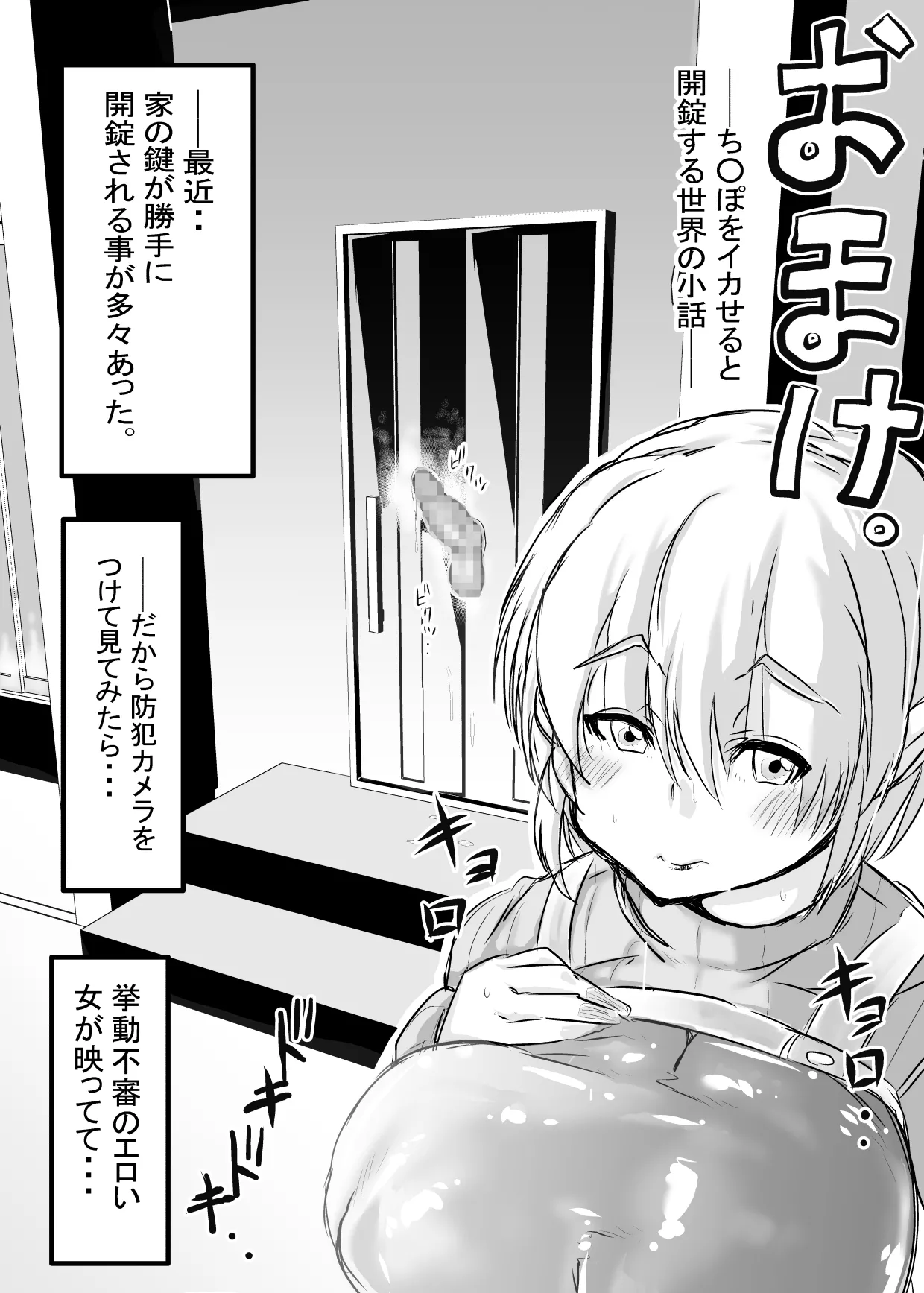 玄関の鍵はま○こに中出しする事によって、施錠する世界の話。 Page.30